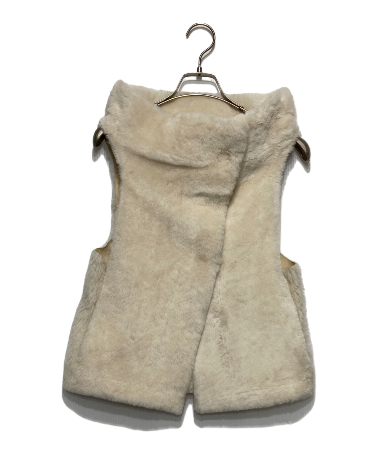 ウィムガゼット アイボリー ベスト Fサイズ 中古・古着通販】Whim Gazette (ウィムガゼット) ムートンベスト