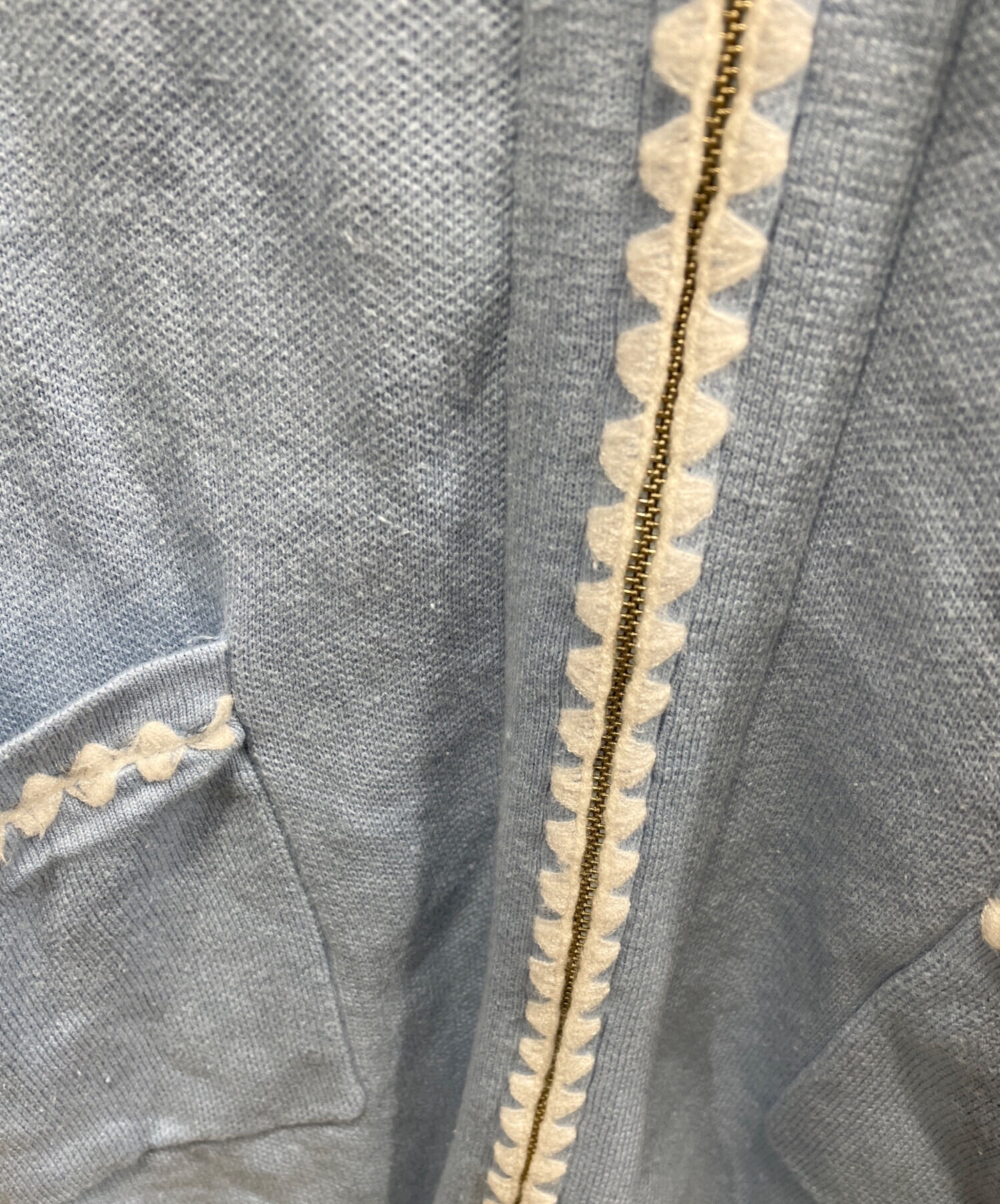 中古・古着通販】TTT MSW (ティー) Knit polo cardigan スカイブルー 