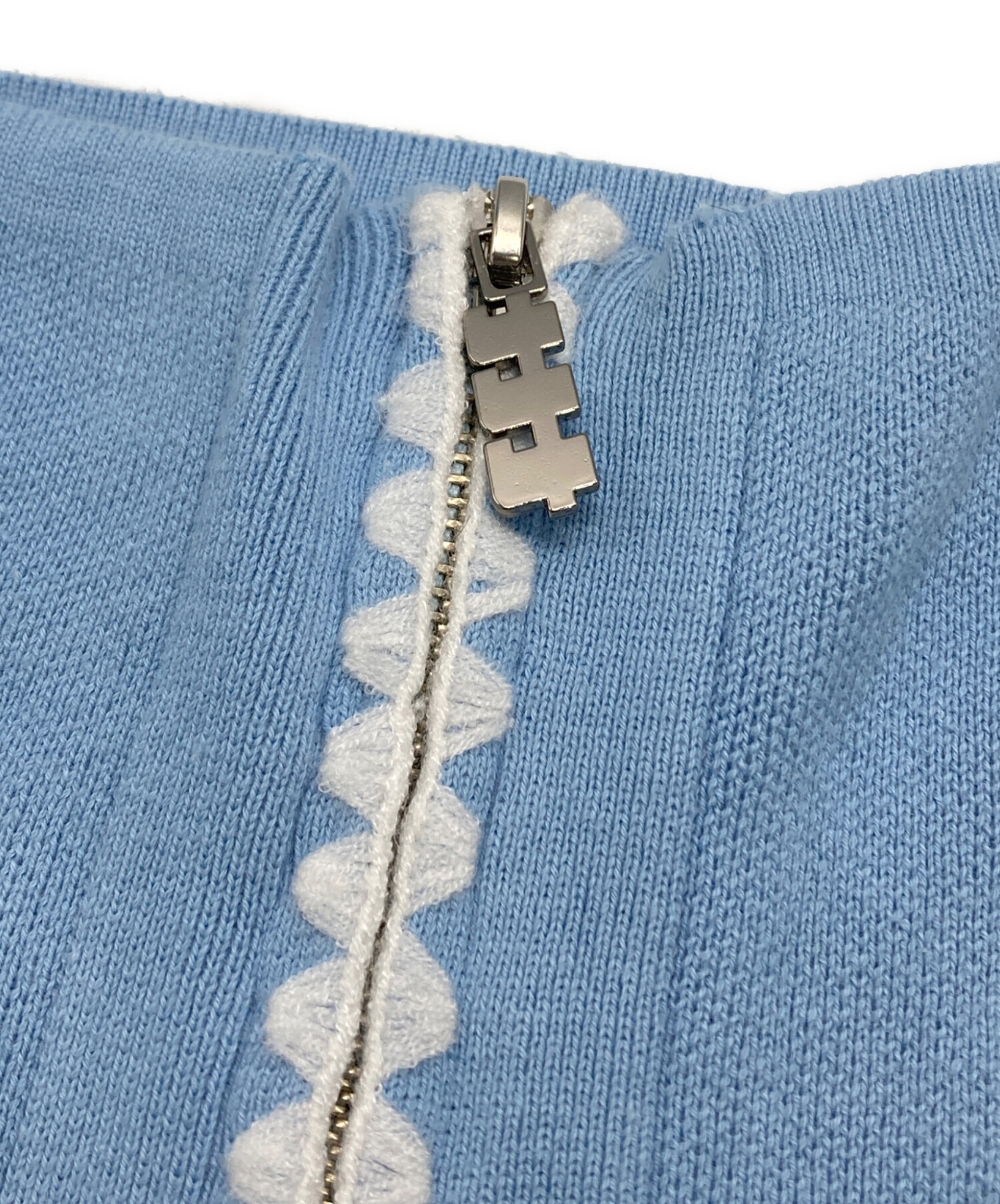 中古・古着通販】TTT MSW (ティー) Knit polo cardigan スカイブルー