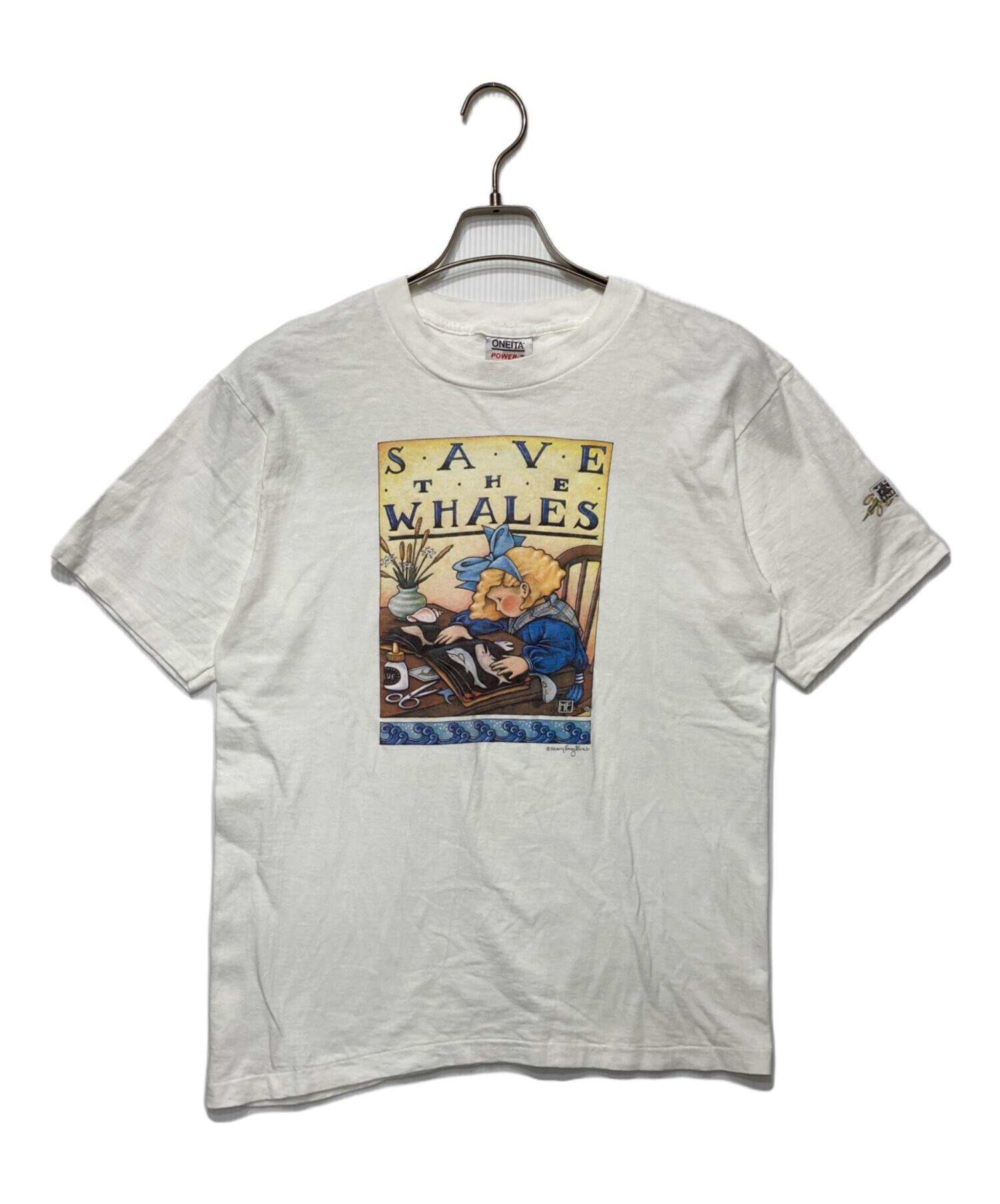 中古・古着通販】ONEITA (オニータ) 90s プリントTシャツ ホワイト