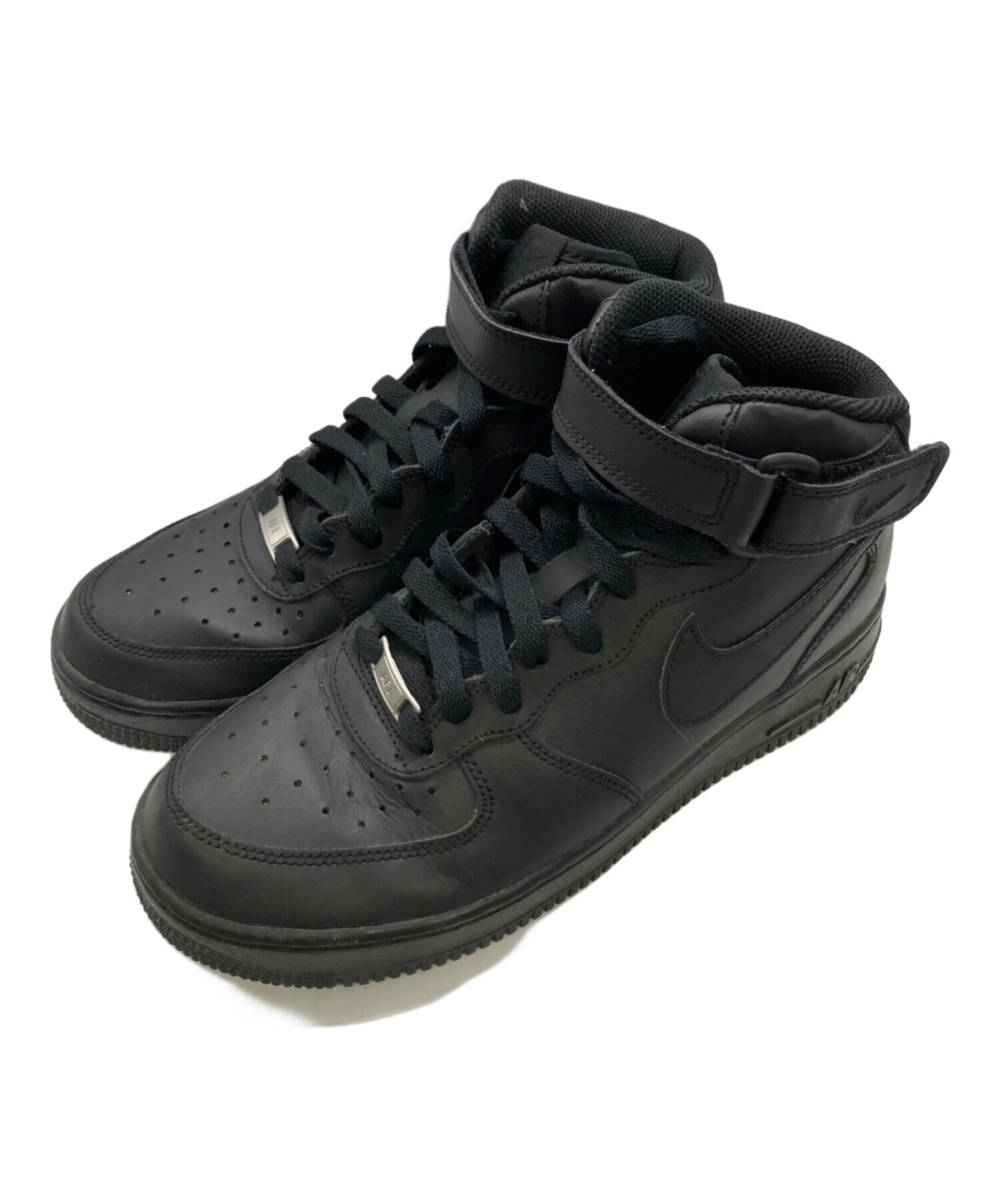 中古・古着通販】NIKE (ナイキ) AIR FORCE 1 MID (GS) ブラック サイズ 