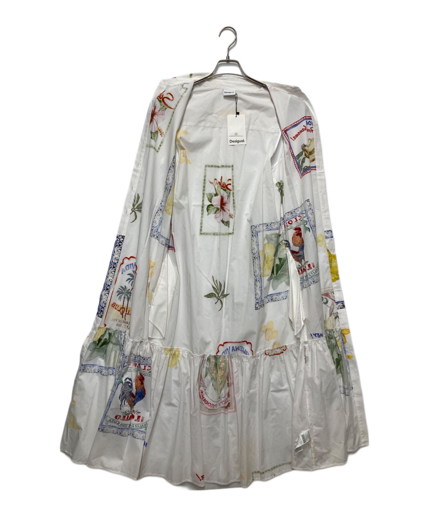 中古・古着通販】Desigual (デシグアル) ポストカードシャツワンピース 