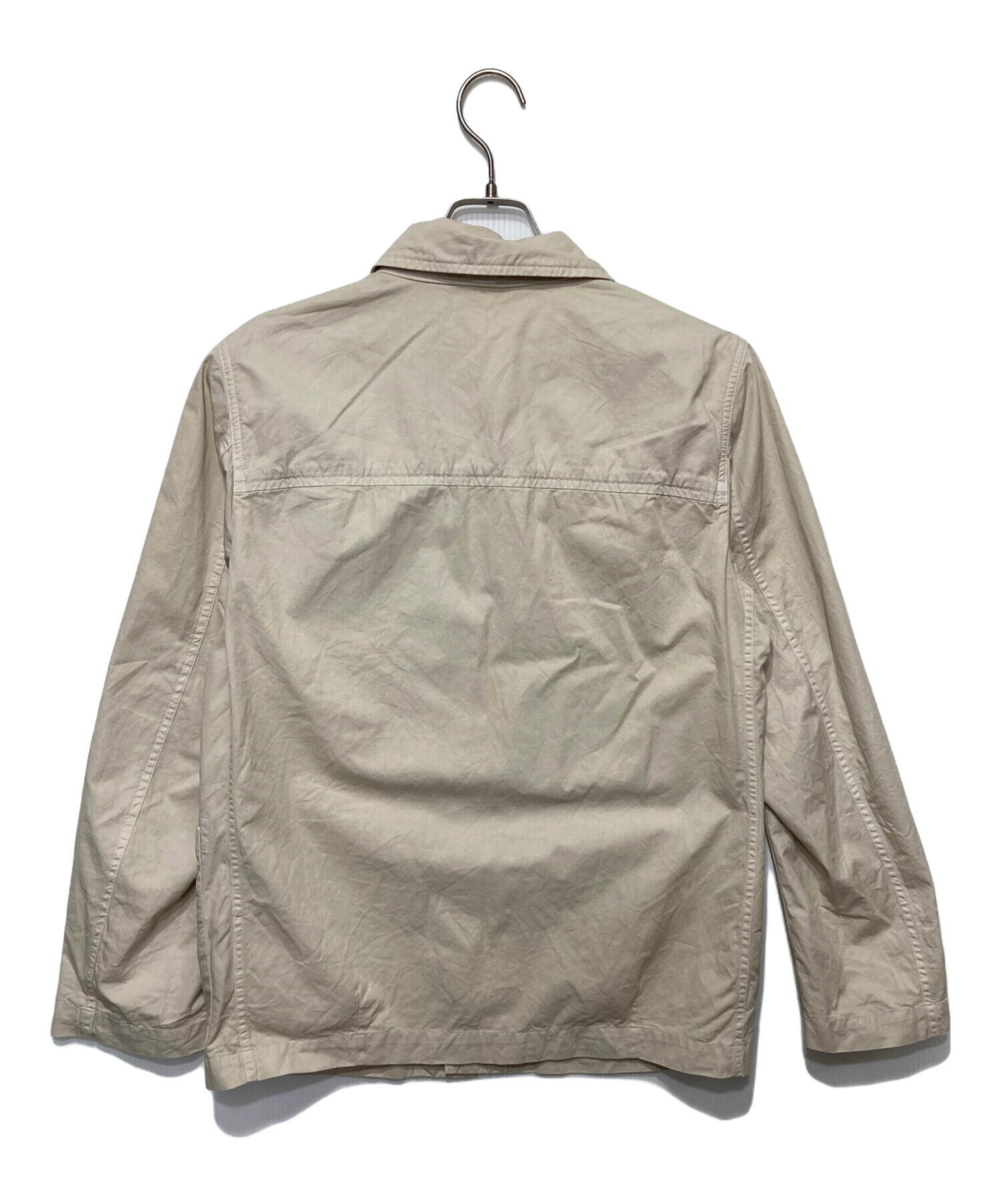 定価3.1万 MHL. コットン リネン シャツジャケット ブルゾン ベージュ Oggi掲載】ストレッチギャバ チノ ショート シャツジャケット