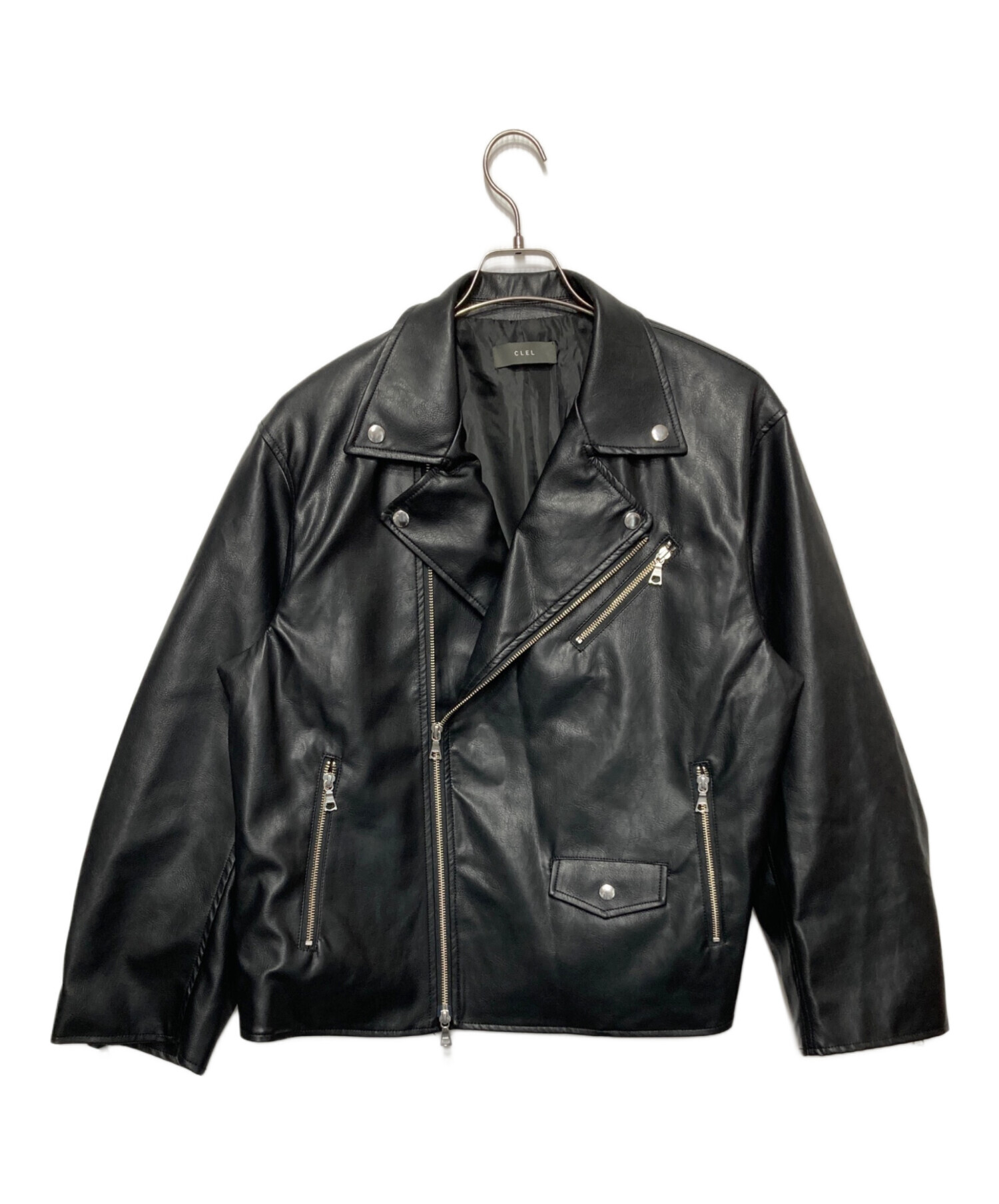 中古・古着通販】CLEL (クレイル) エコレザーライダースジャケット