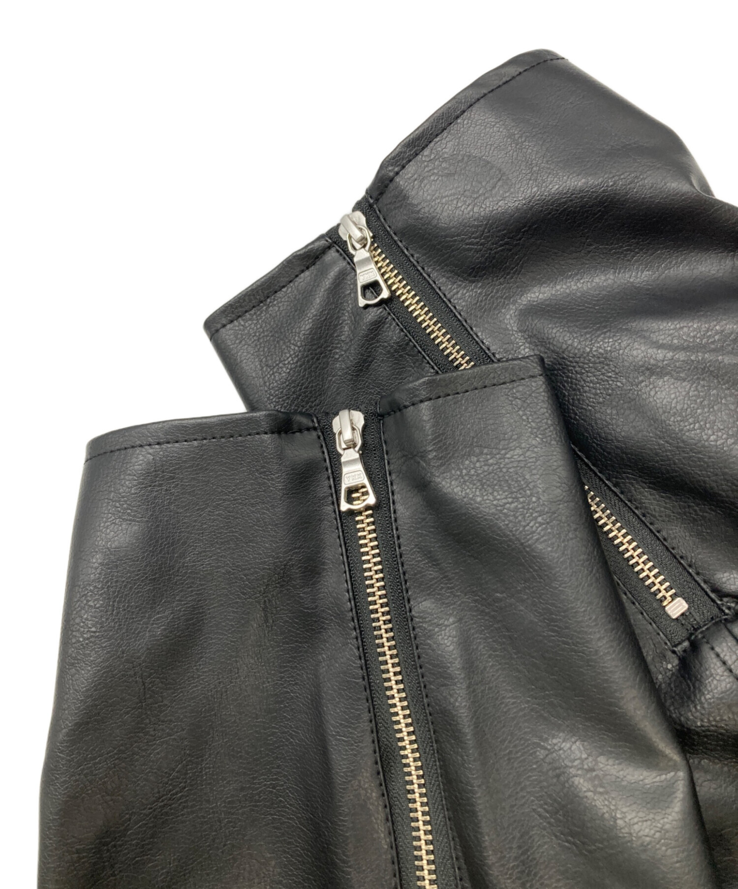 中古・古着通販】CLEL (クレイル) エコレザーライダースジャケット