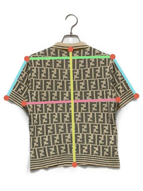 FENDI ズッカ柄　フェンディ　ポロシャツ　イタリア製　タイト　y2k 中古・古着通販】FENDI (フェンディ) ズッカ柄ポロシャツワンピース