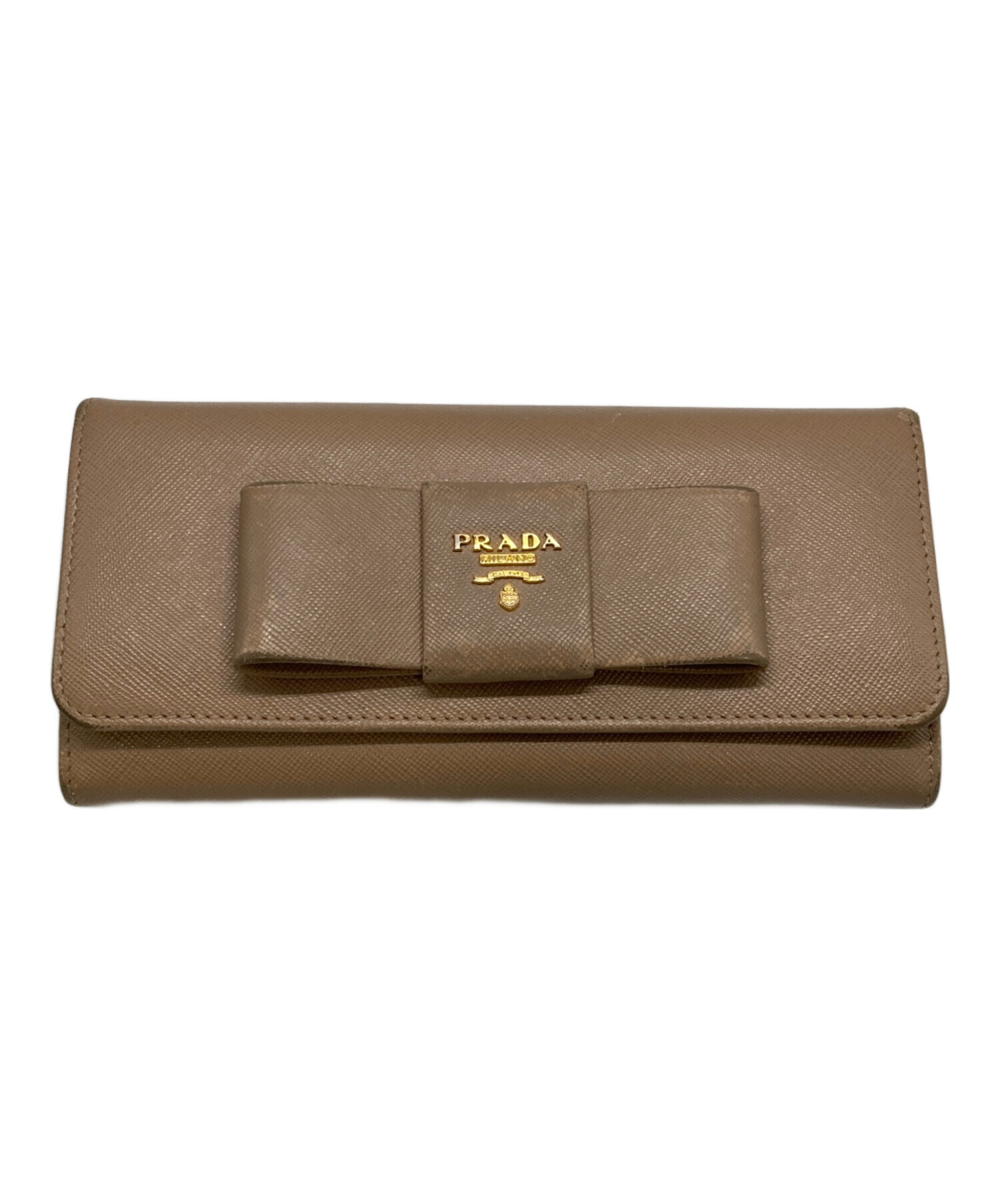 PRADA サフィアーノ リボン 財布 中古・古着通販】PRADA (プラダ) サフィアーノリボンウォレット