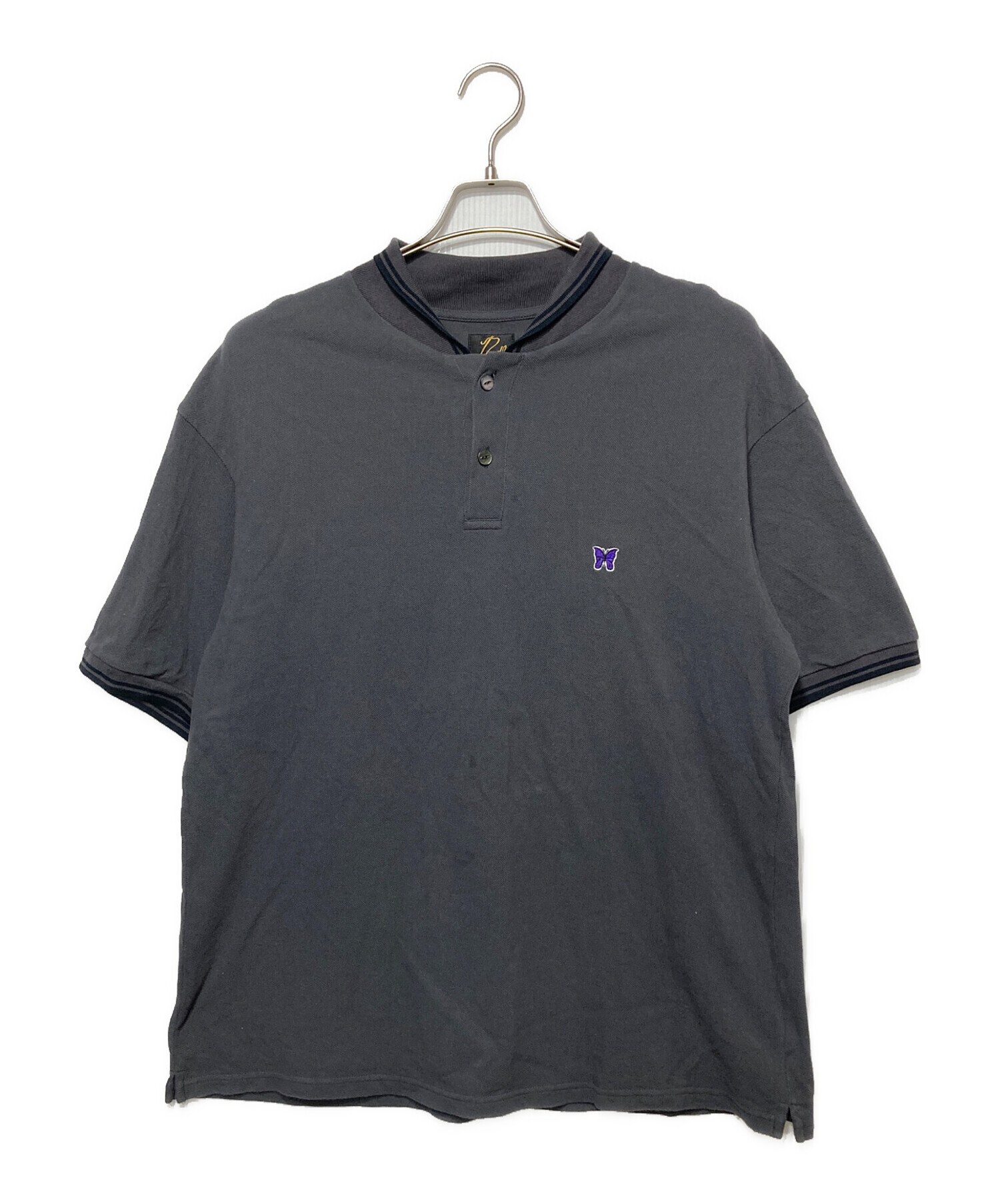 中古・古着通販】Needles (ニードルズ) Shawl Coller S/S Polo グレー 