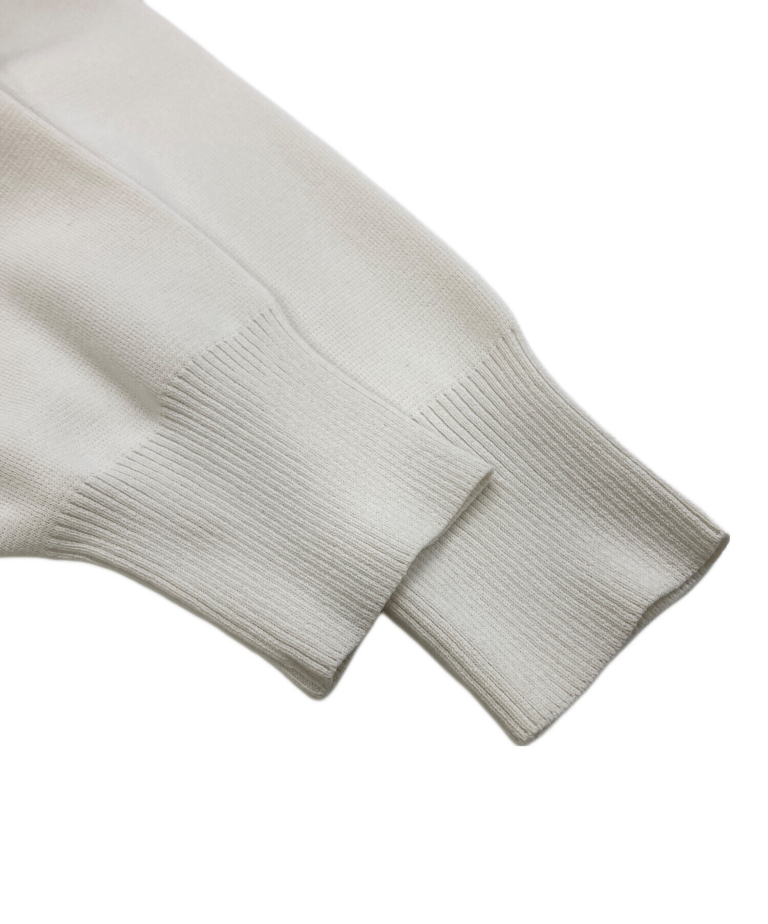 中古・古着通販】YORI (ヨリ) 刺繍カラー ニットセーター ホワイト