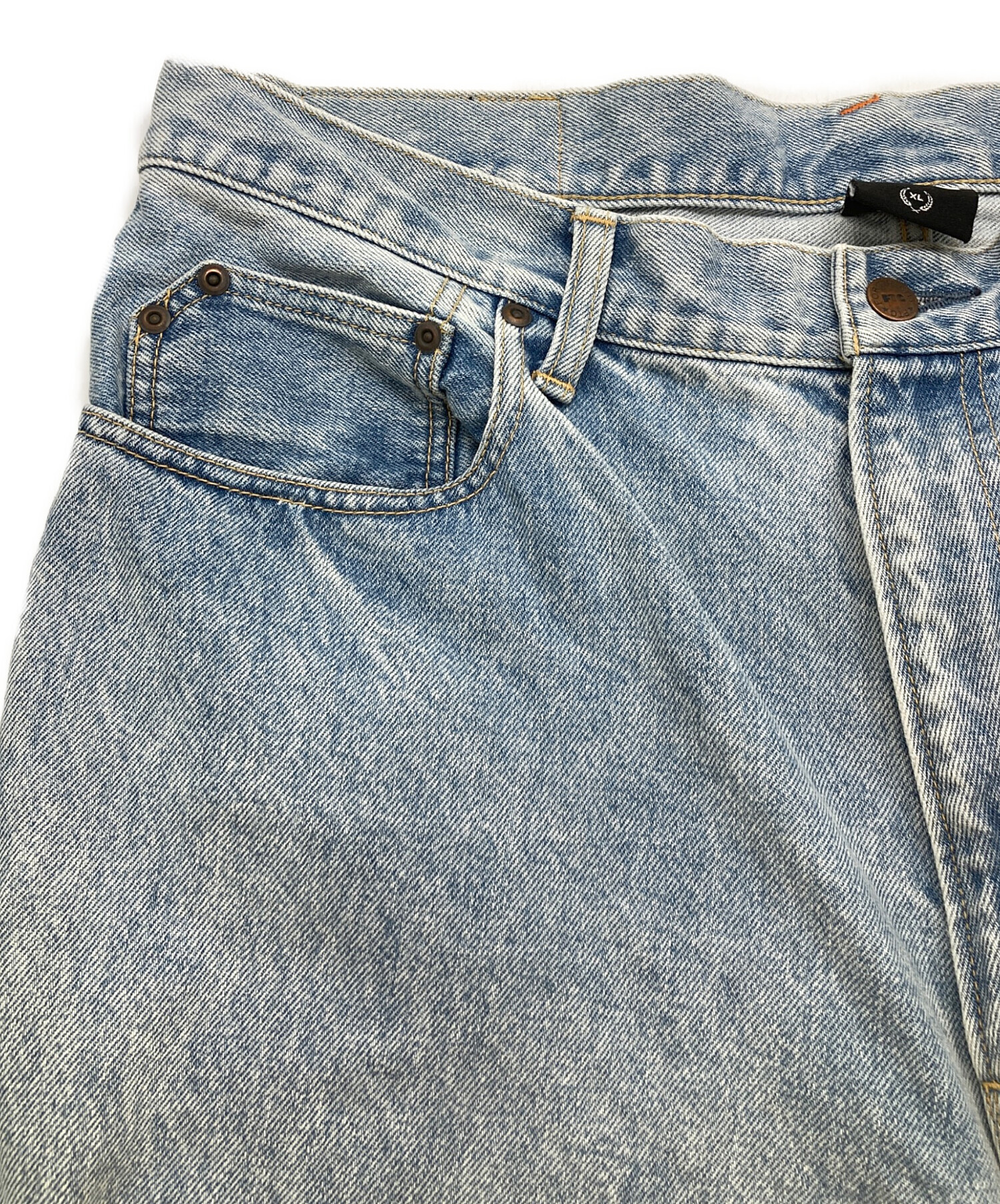 中古・古着通販】FTC (エフティーシー) バギーデニムパンツ インディゴ