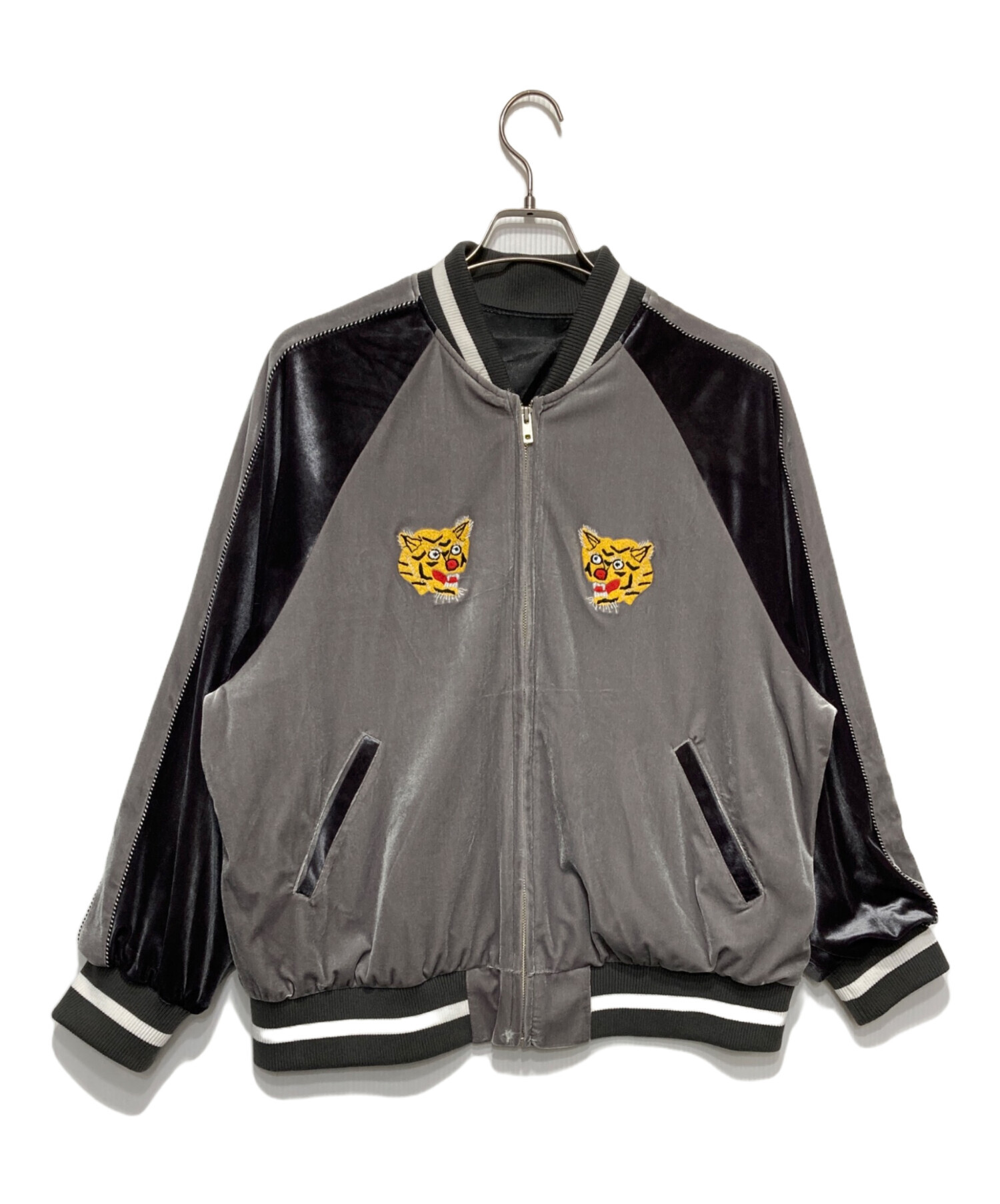 ジャケット・アウター Tiger Embroidery Velor Souvenir Jacket 中古・古着通販】M TO R (ムウトアール) TIGER EMBROIDERY VELOR