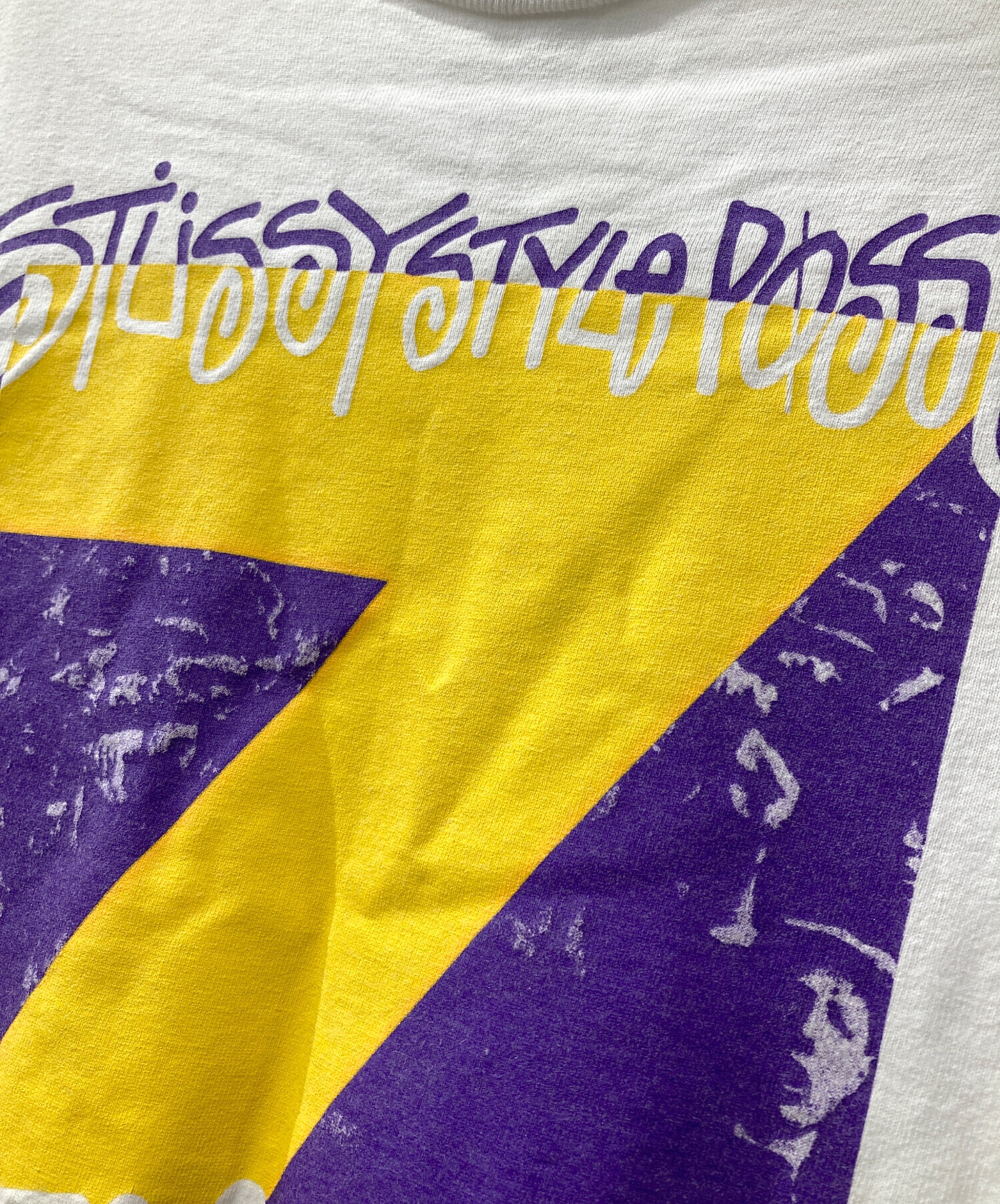 90s~00s old stussy ガールズプリントTシャツ Vintage 90s Stussy Tribe Usa Skater White T Shirt Large