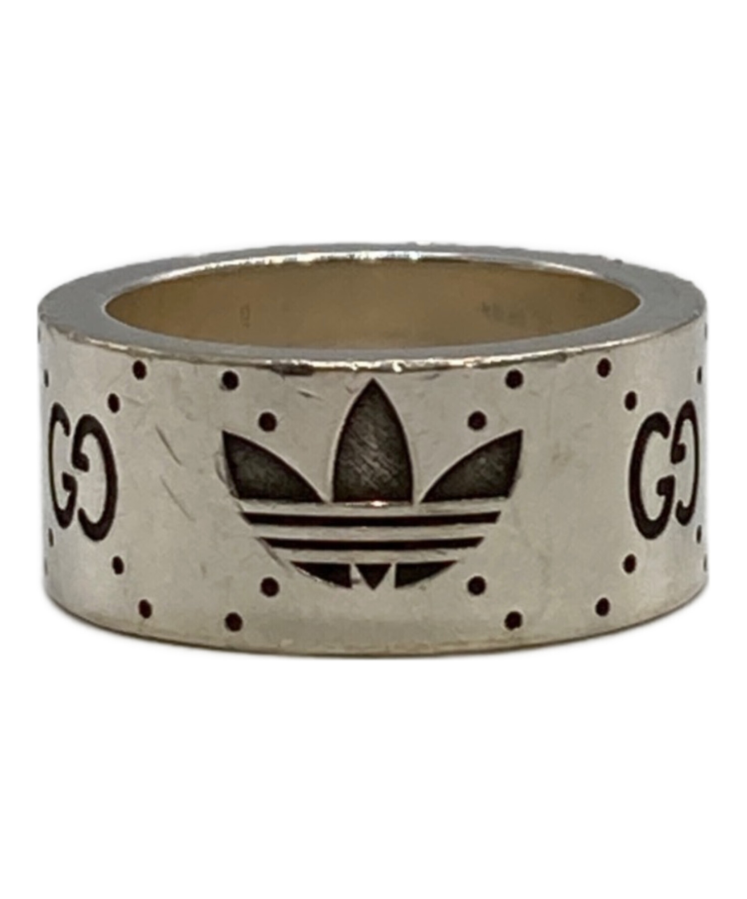 GUCCI adidas グッチ アディダス リング 銀 指輪 21号 中古 中古・古着通販】GUCCI (グッチ) adidas (アディダス) エングレー