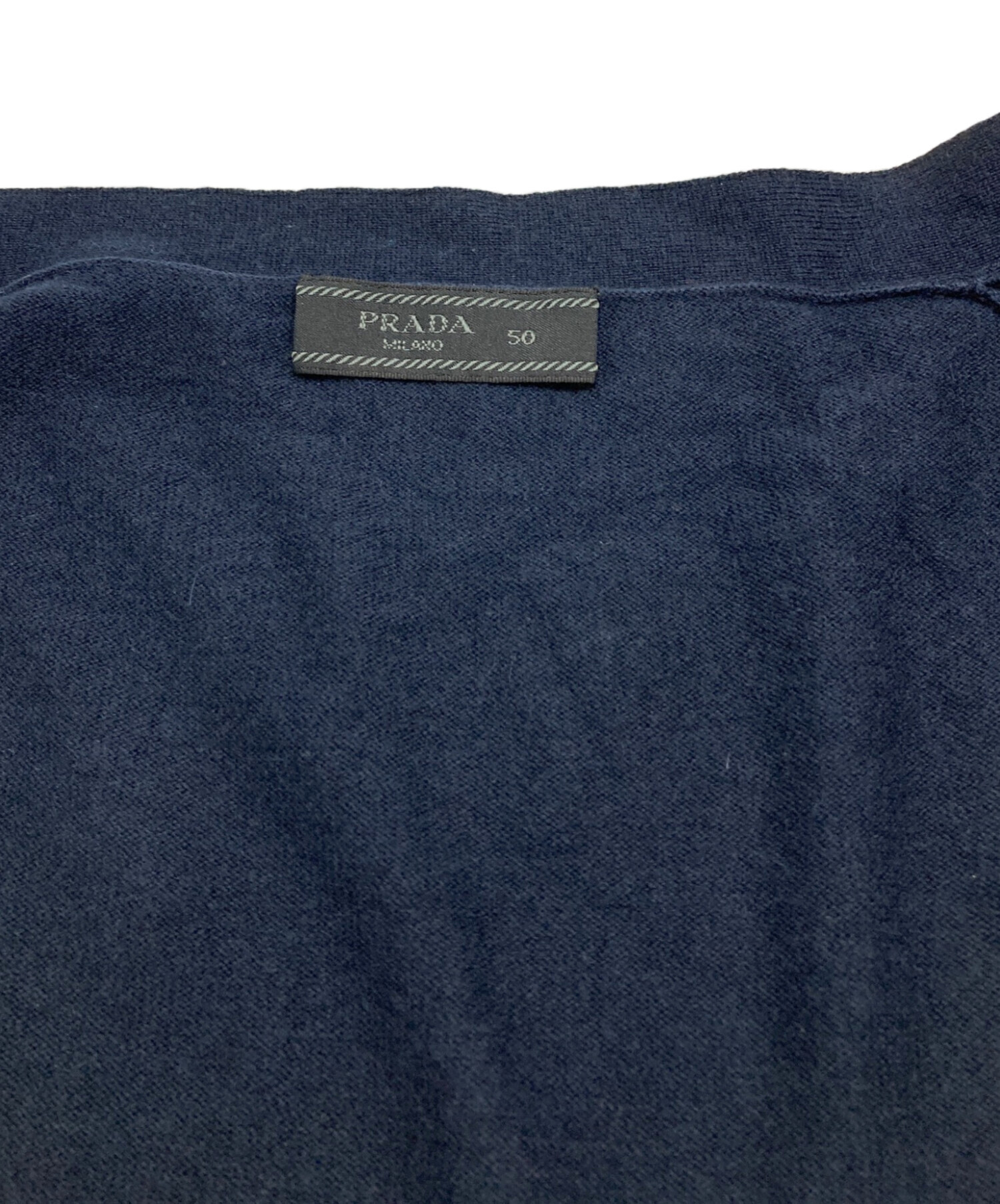 中古・古着通販】PRADA (プラダ) カシミヤブレンドVネックカーディガン