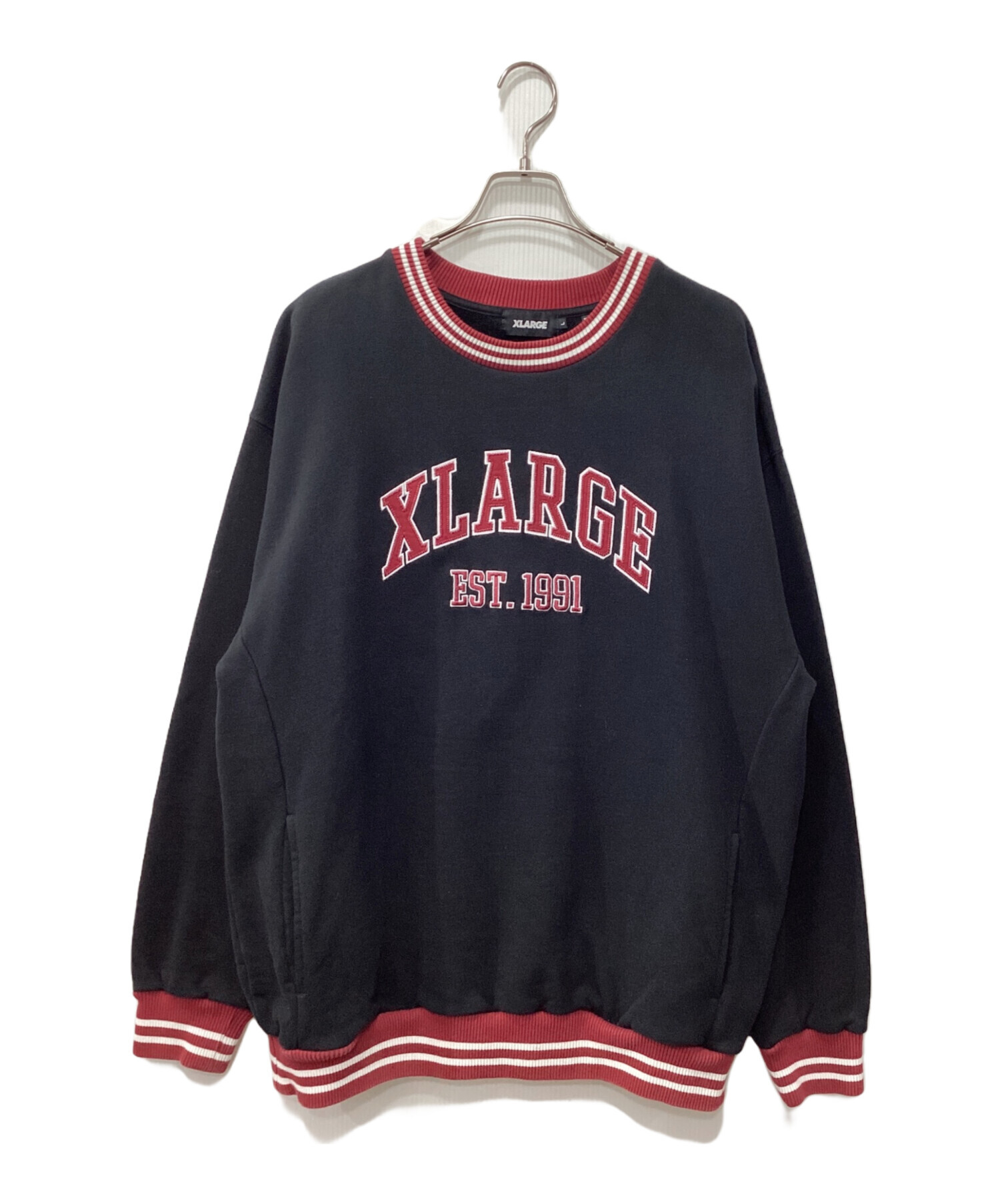 中古・古着通販】X-LARGE (エクストララージ) RIB LINE CREWNECK SWEAT 