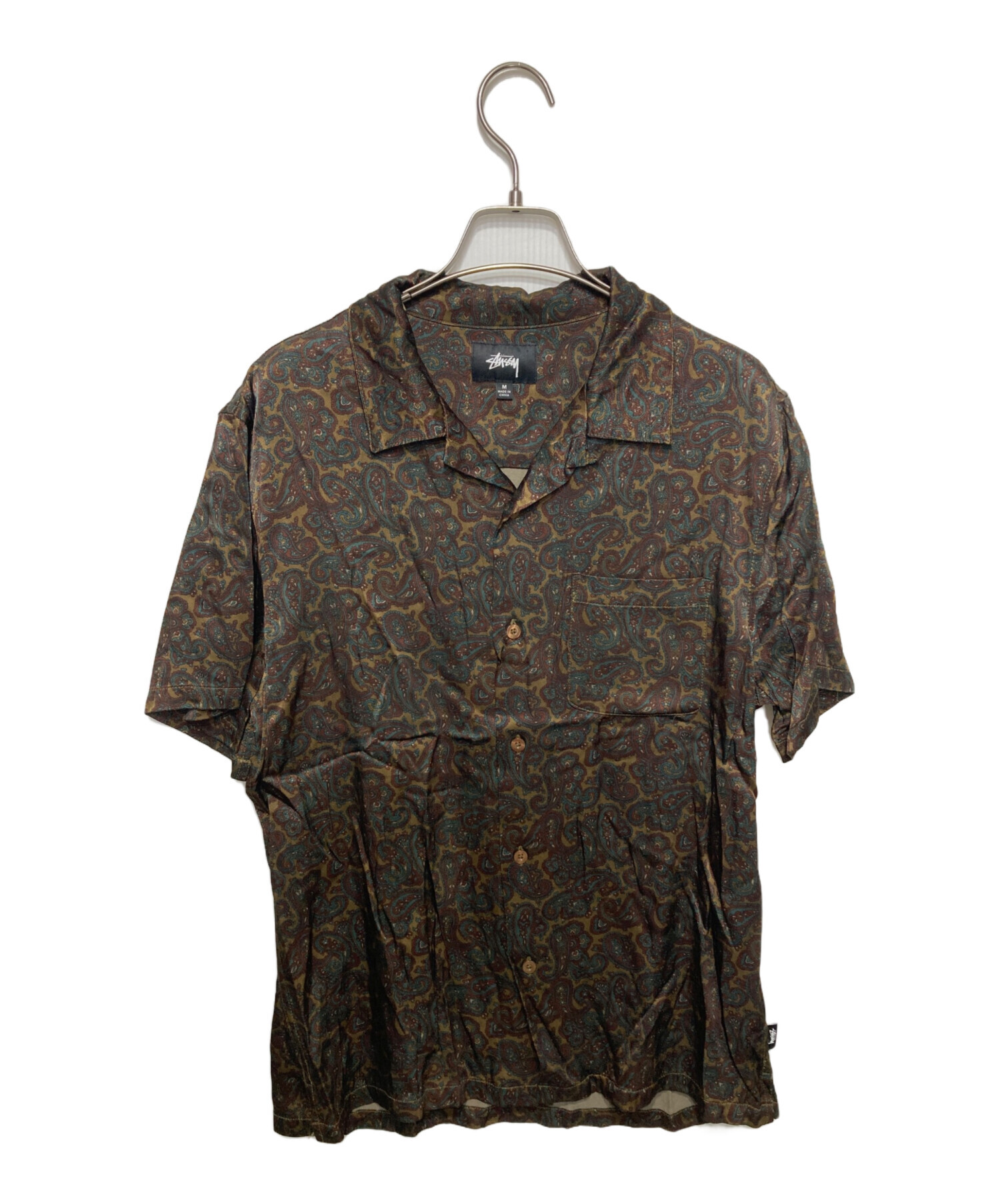 STUSSY ステューシー カジュアルシャツ メンズ 【古着】【中古】 中古・古着通販】stussy (ステューシー) サテンペイズリーシャツ