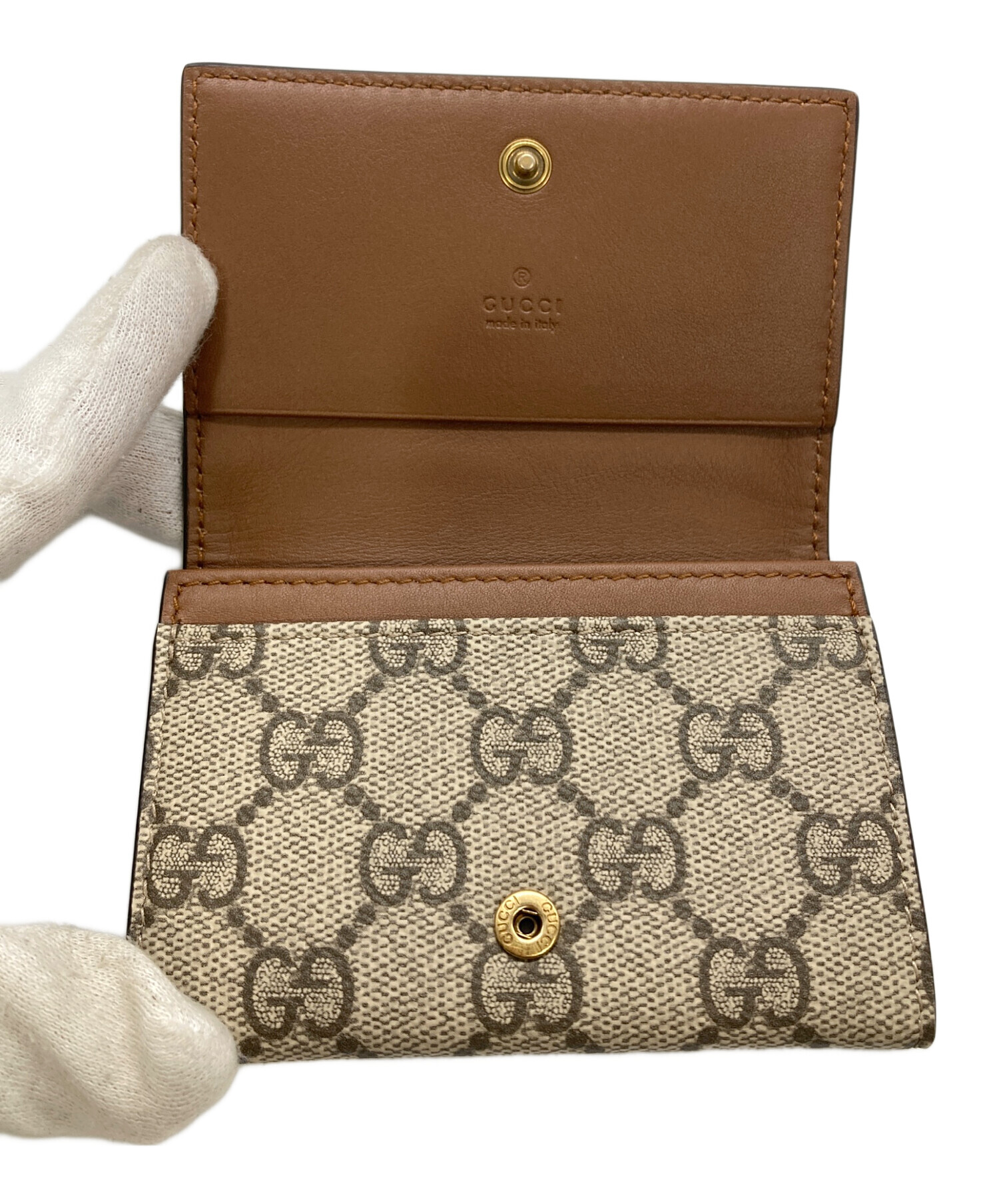 【未使用品】GUCCI ケース GGパターン ベージュ GUCCI ベージュ GGパターン 名刺入れ