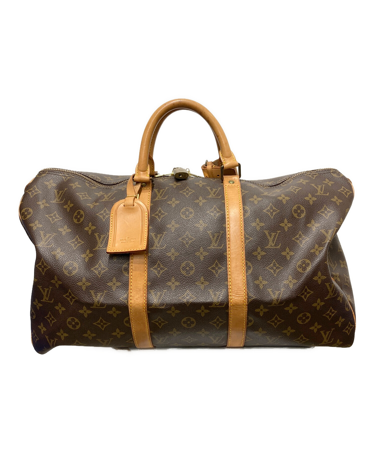 【中古】Louis Vuitton旅行用 ボストンバッグ　キーポル50　総ヌメ革 中古・古着通販】LOUIS VUITTON (ルイ ヴィトン) トラベルバッグ