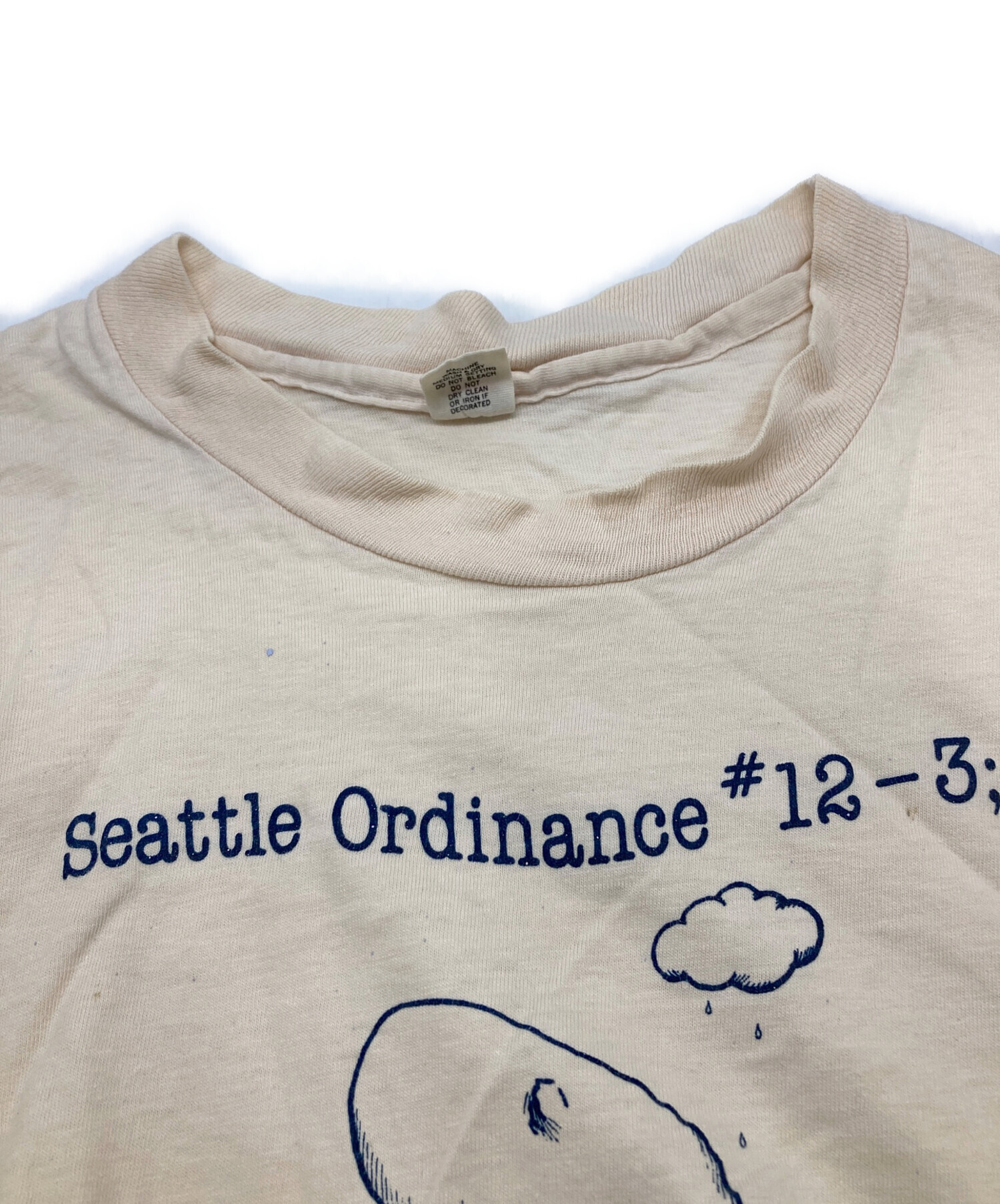中古・古着通販】Hanes (ヘインズ) 70s プリントTシャツ ベージュ