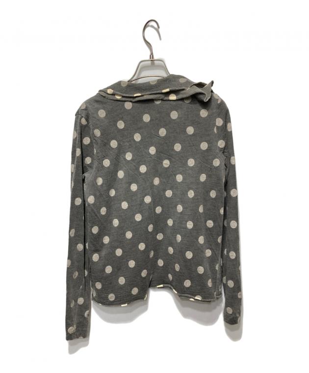 トリココムデギャルソン 丸襟 ドット　薄手ジャケット　カーディガン トリココムデギャルソン 丸襟 ドット 薄手ジャケット カーディガン