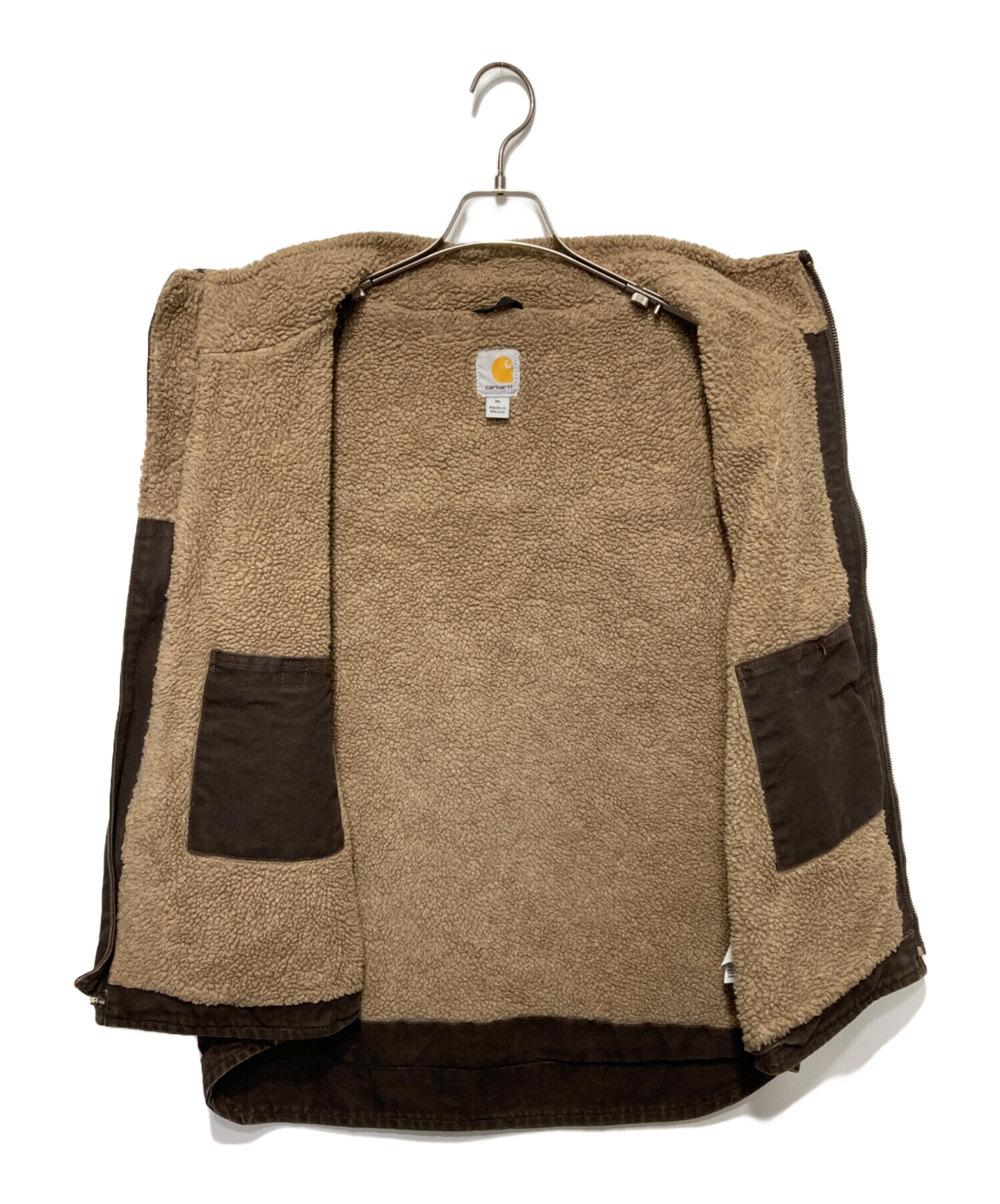 CarHartt カーハート ダックベスト XL 裏ボア ブラウンCarhartt