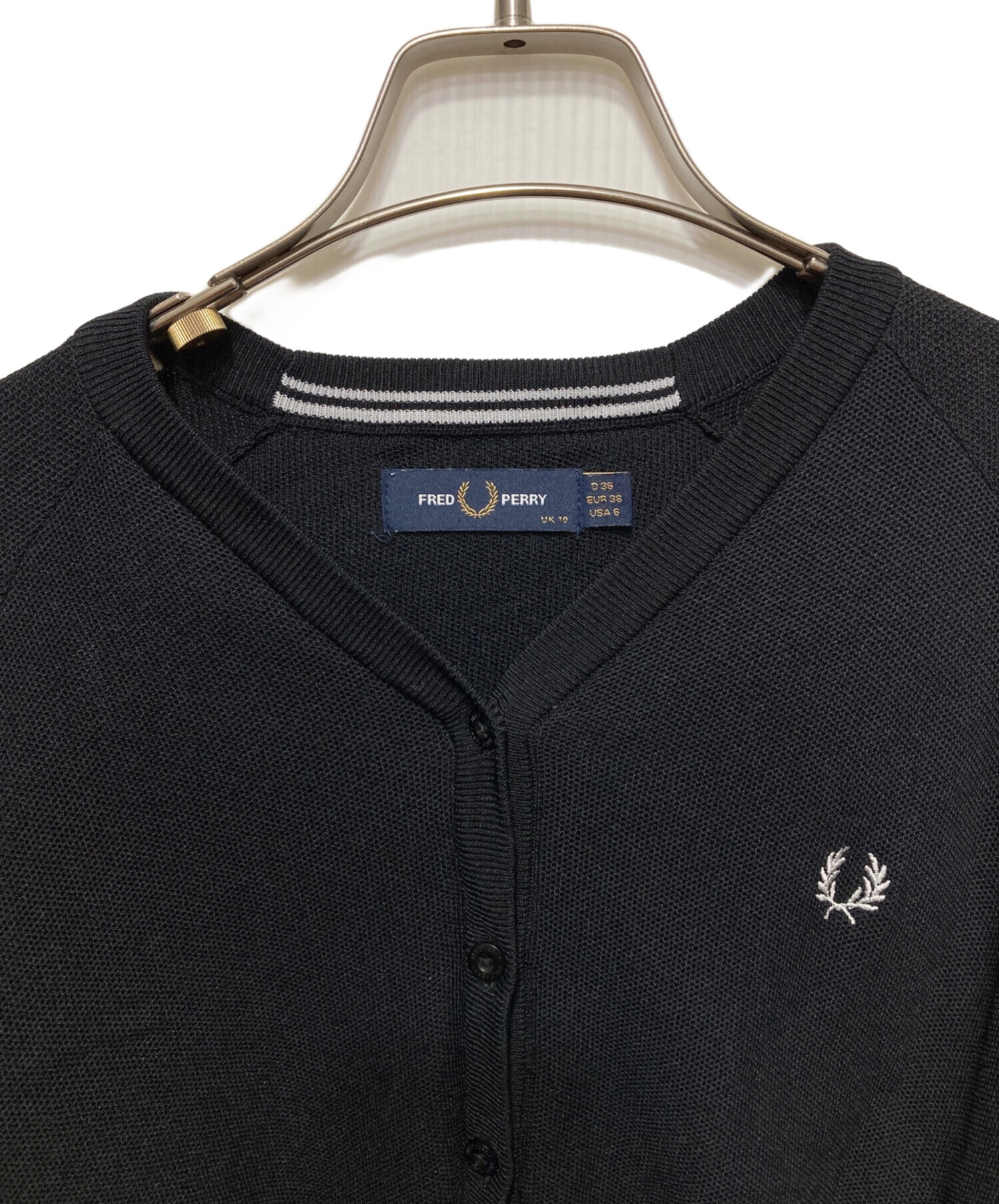 中古・古着通販】FRED PERRY (フレッドペリー) Vネックカーディガン 