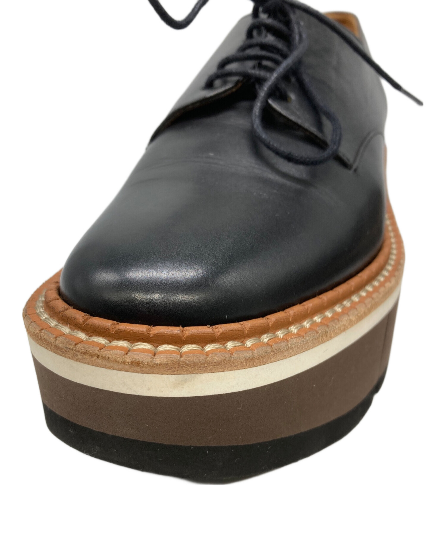 中古・古着通販】CLERGERIE (クレジュリー) レースアップ厚底シューズ