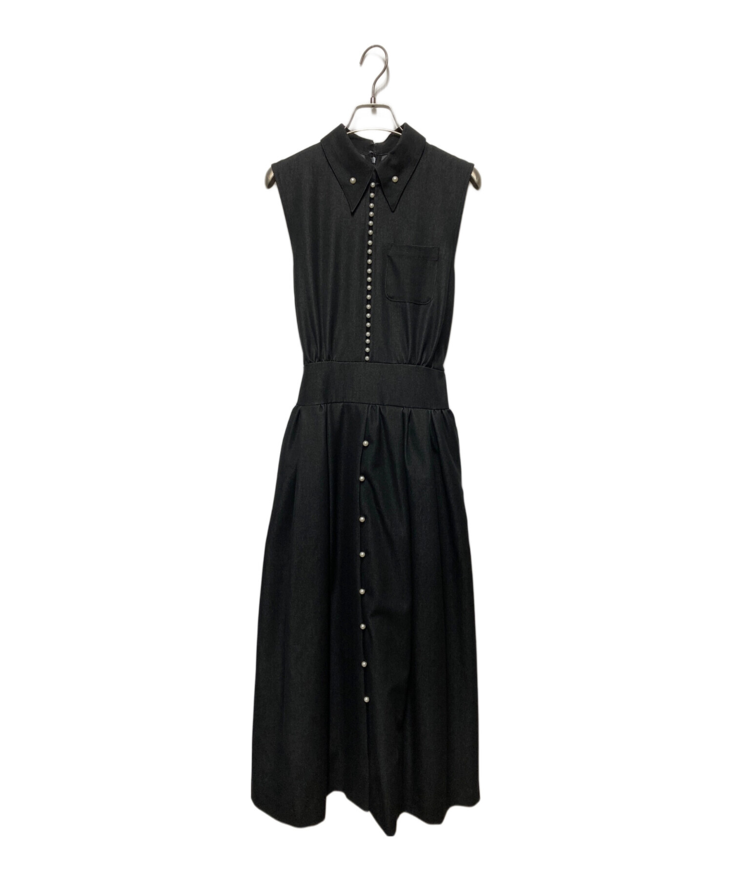 中古・古着通販】AMERI (アメリ) LADY PEARL DRESS ブラック サイズ