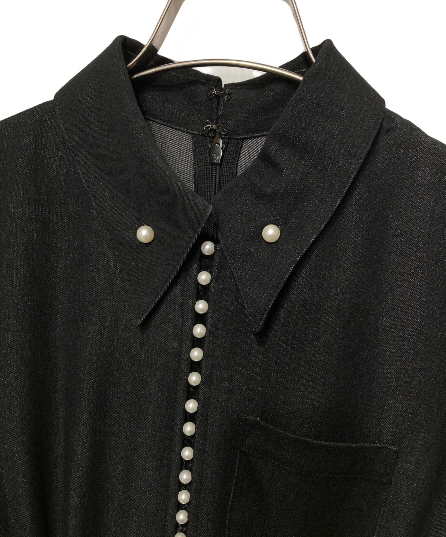 中古・古着通販】AMERI (アメリ) LADY PEARL DRESS ブラック サイズ