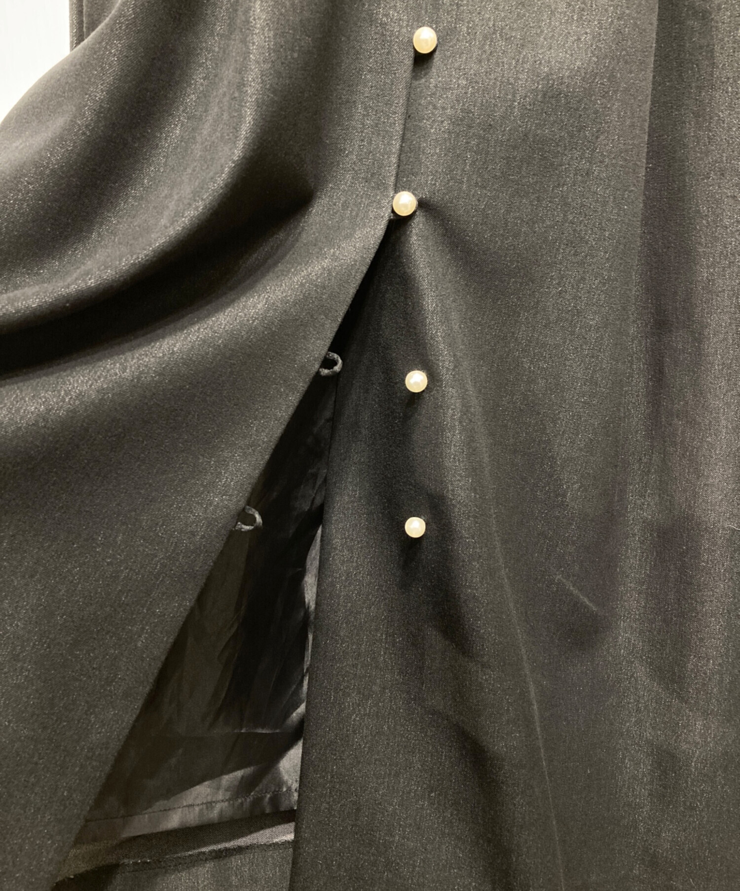 中古・古着通販】AMERI (アメリ) LADY PEARL DRESS ブラック サイズ