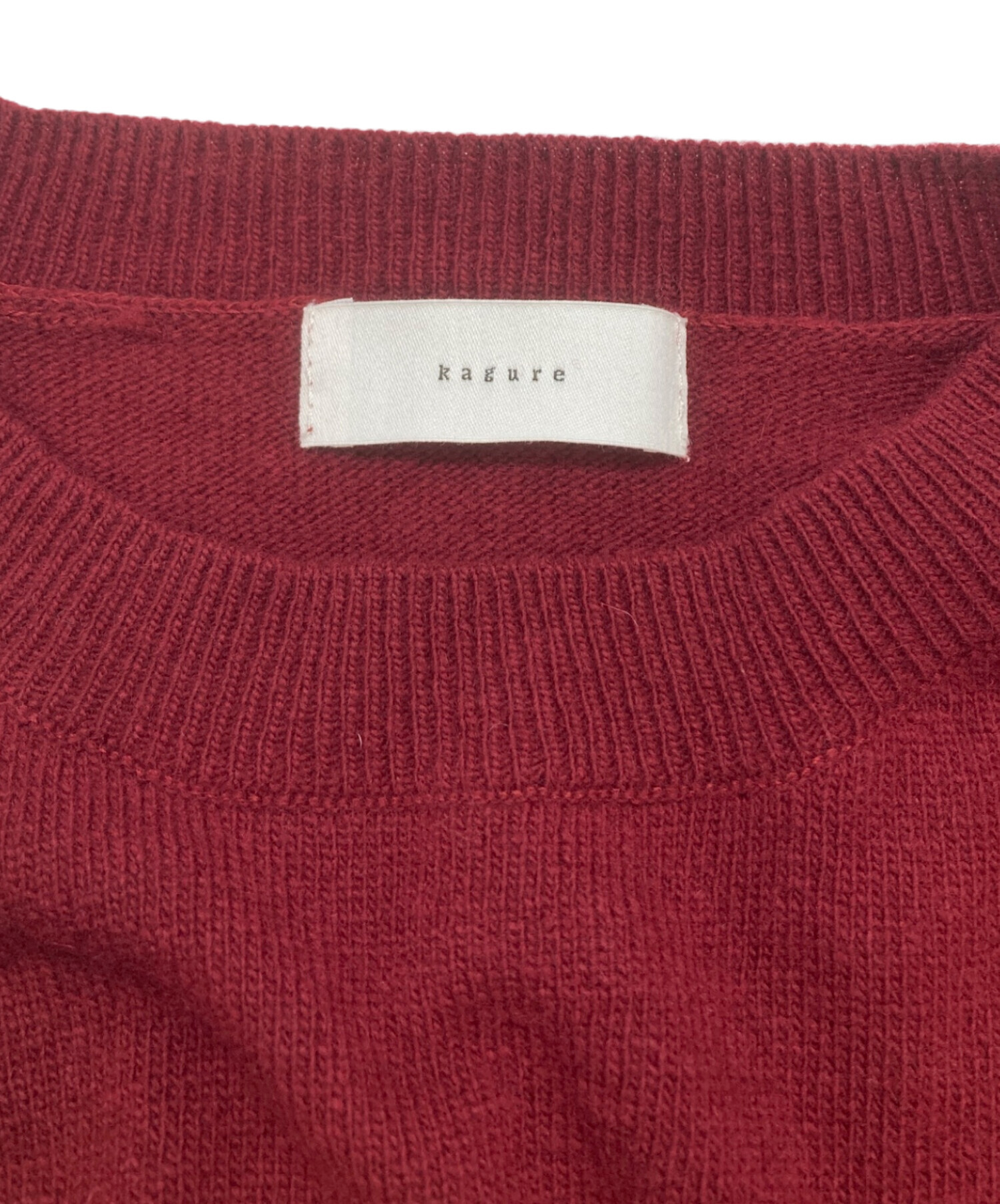 中古・古着通販】KAGURE (カグレ) ラムウールワイドクルーネックニット