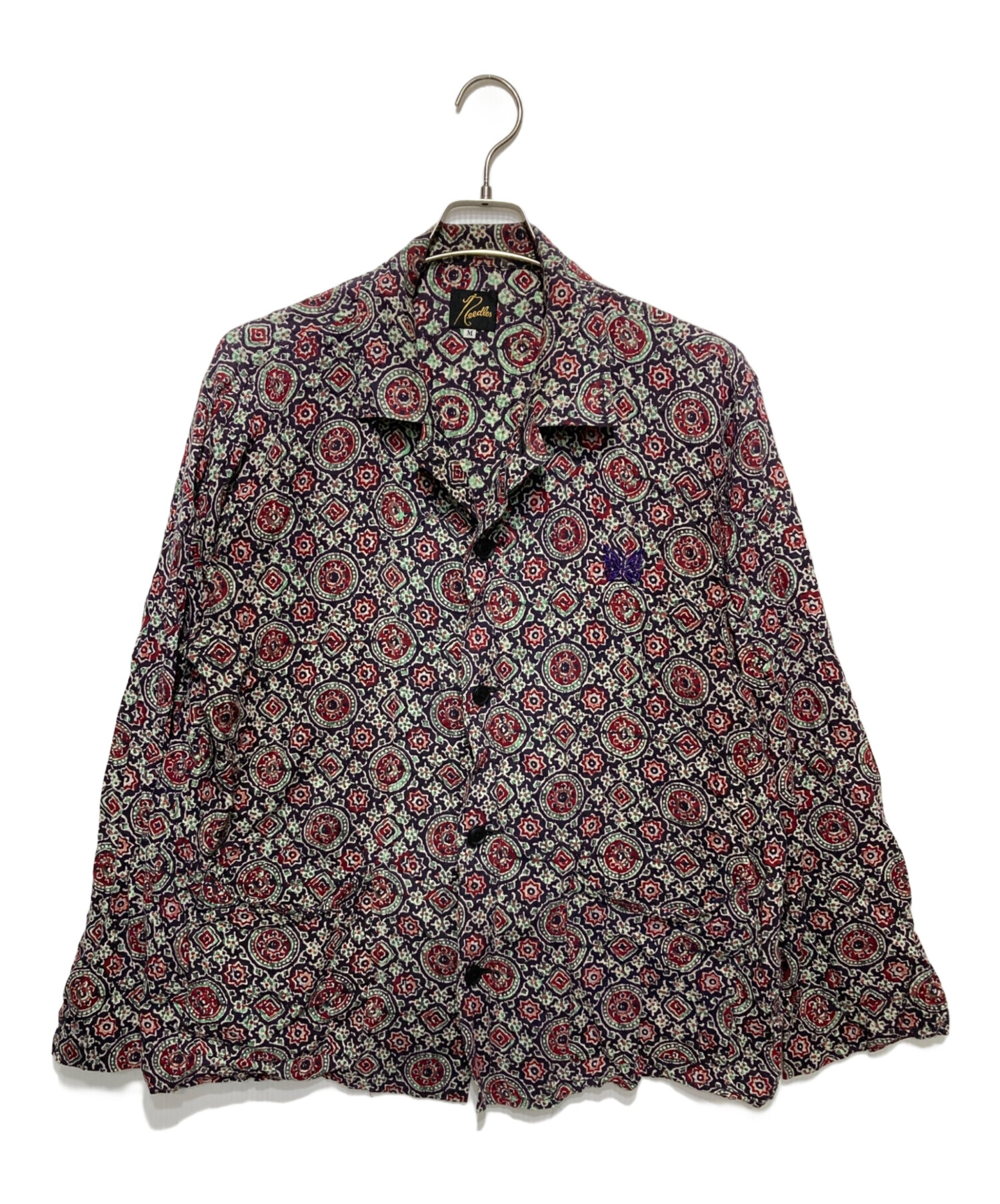 中古・古着通販】Needles (ニードルズ) 柄シャツ パープル サイズ:M 