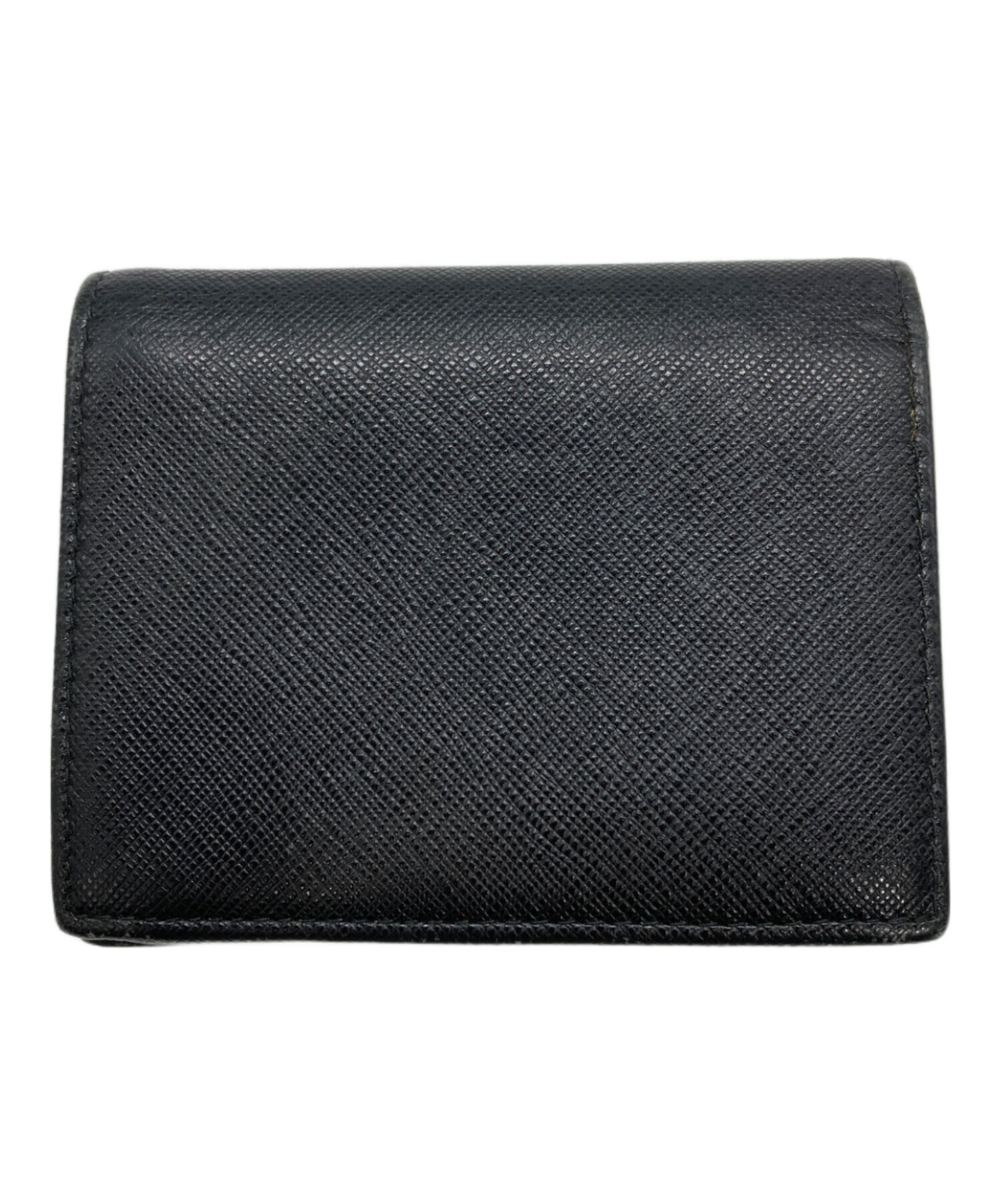 ギャン様　プラダ　バイカラー　折り財布　ブラック　美品❗ 中古・古着通販】PRADA (プラダ) バイカラー2つ折り財布 ブラック