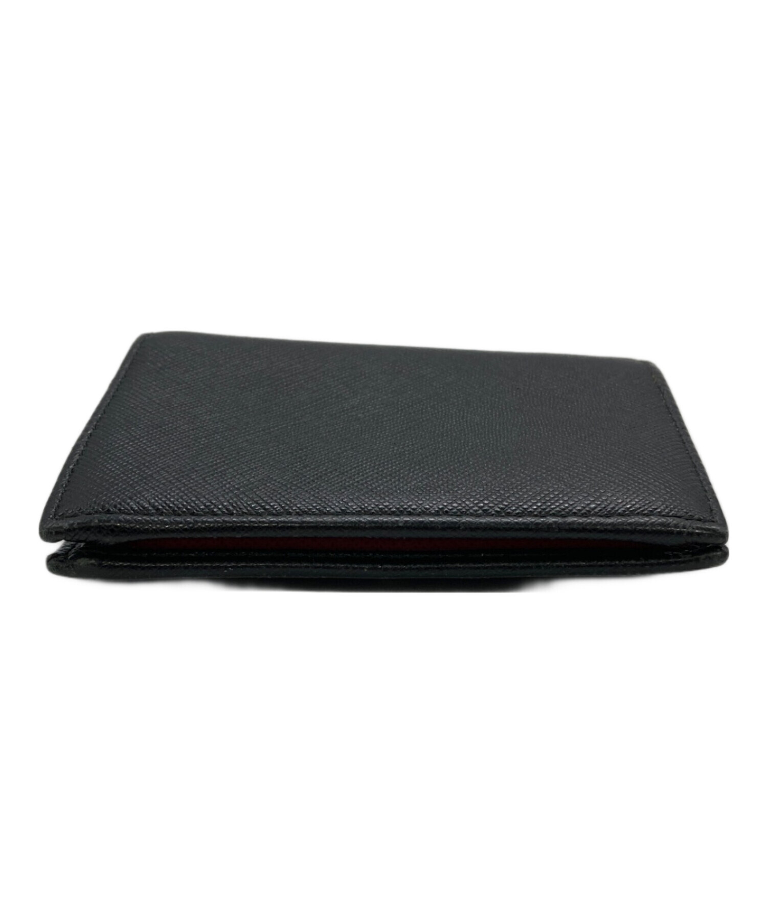 中古・古着通販】PRADA (プラダ) バイカラー2つ折り財布 ブラック