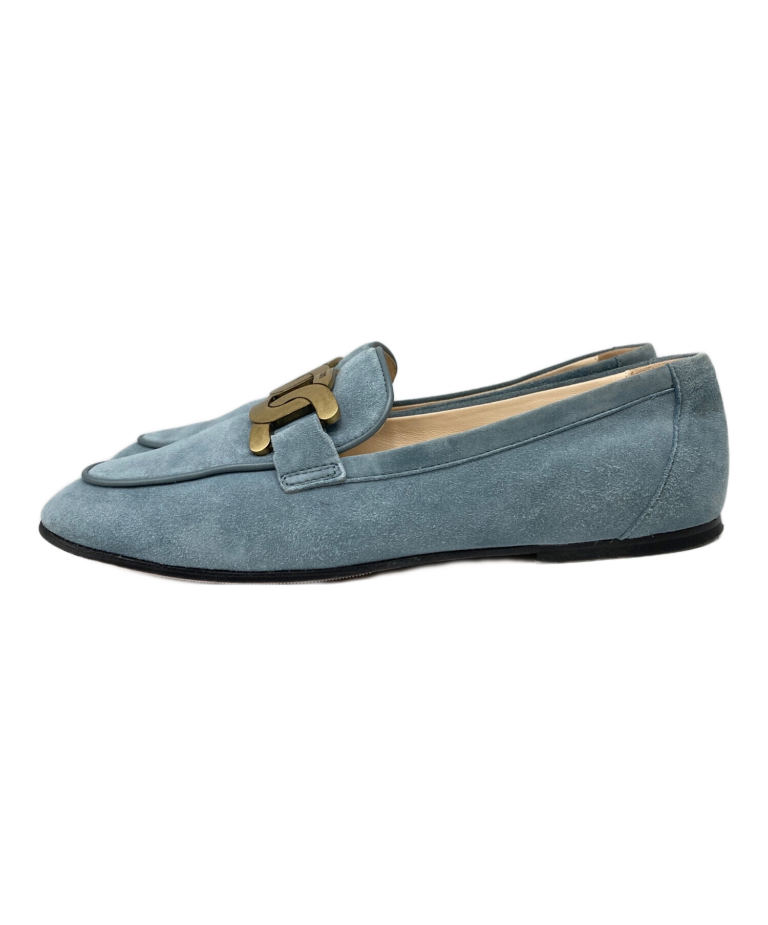 TOD'S】Tリング ローファー／ターコイズブルー TOD'S (トッズ