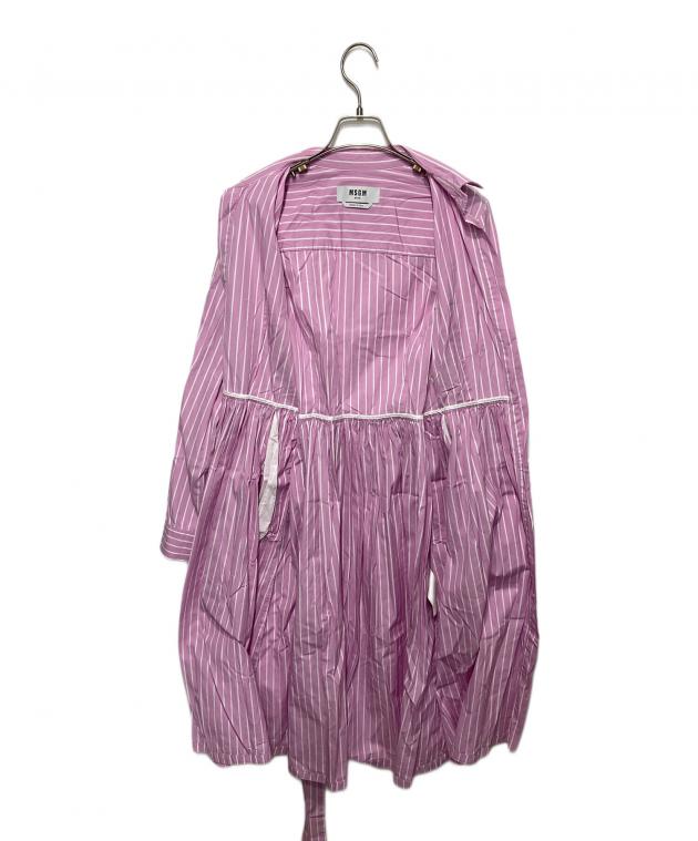 中古・古着通販】MSGM (エムエスジーエム) シャツワンピース ピンク