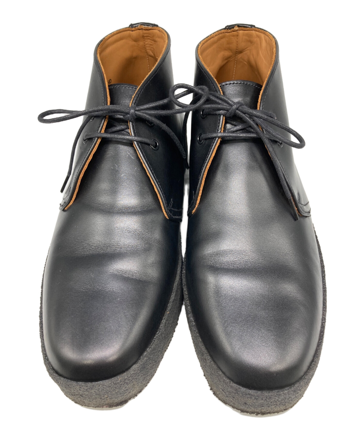 【新品未使用】サンダース×ナナミカ　パテントレザーシューズ　ブラック　イギリス製 SANDERS（サンダース） BRIT CHUKKA ブラック | セレクトショップZABOU