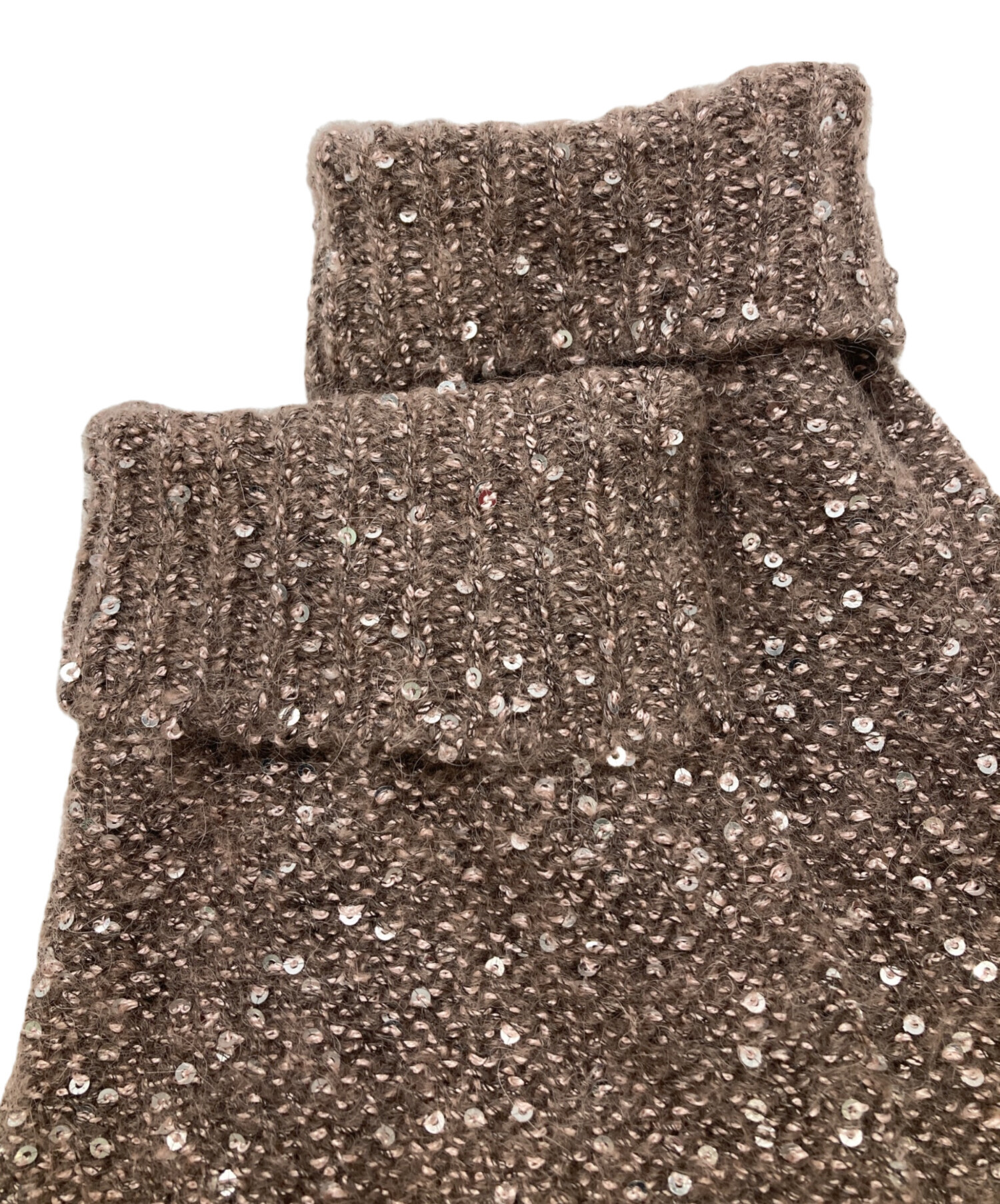 Curensology カレンソロジー スパングルショート カーディガン モカ