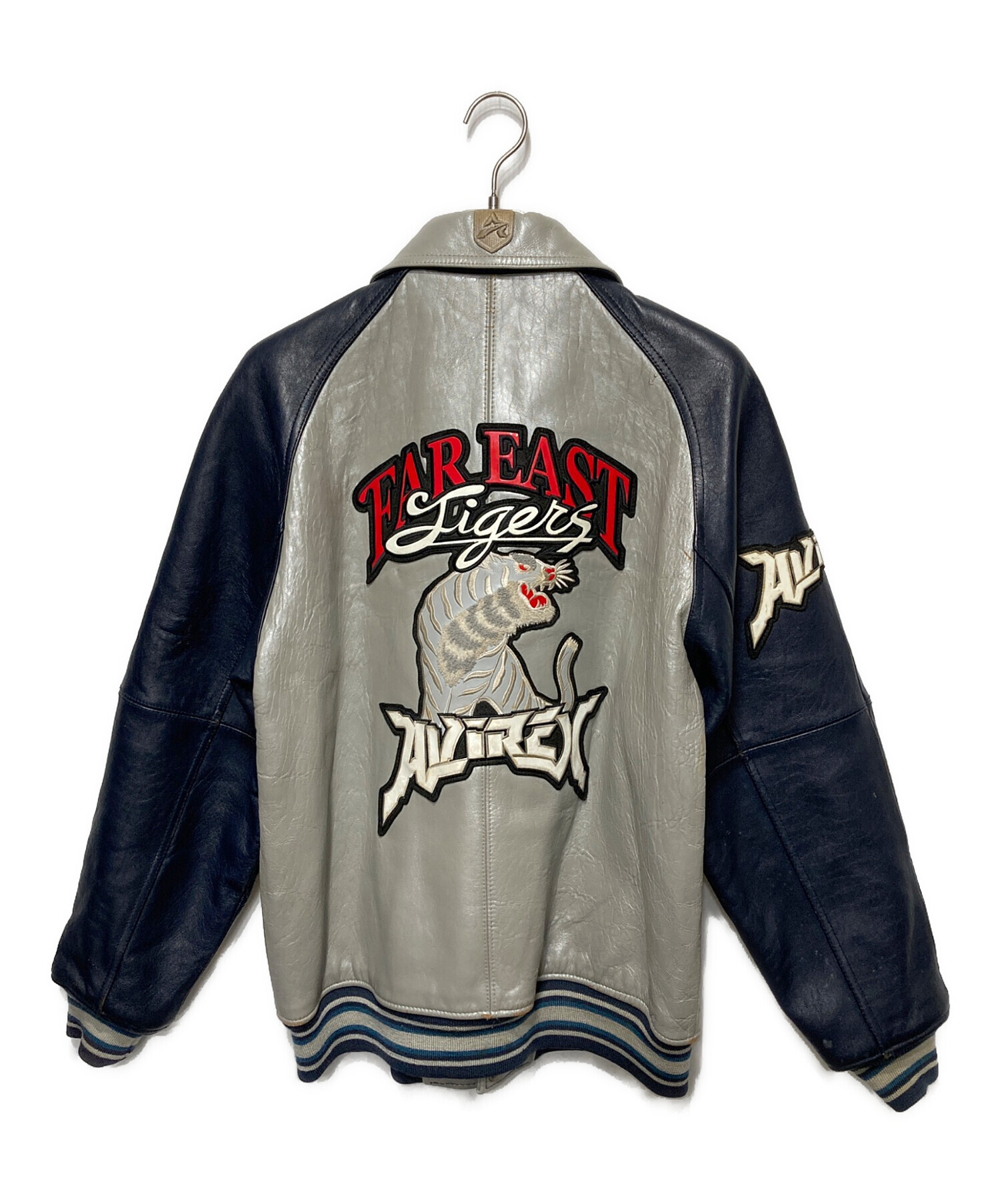 中古・古着通販】AVIREX (アヴィレックス) レザースタジャン グレー