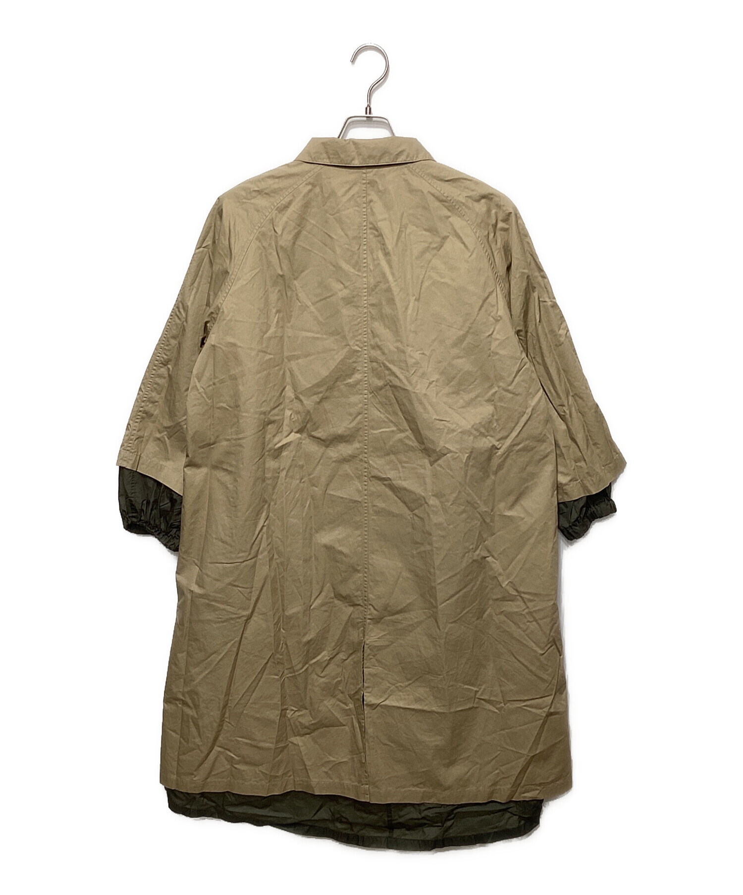 中古・古着通販】ZUCCA (ズッカ) リバーシブルコート カーキ×ベージュ