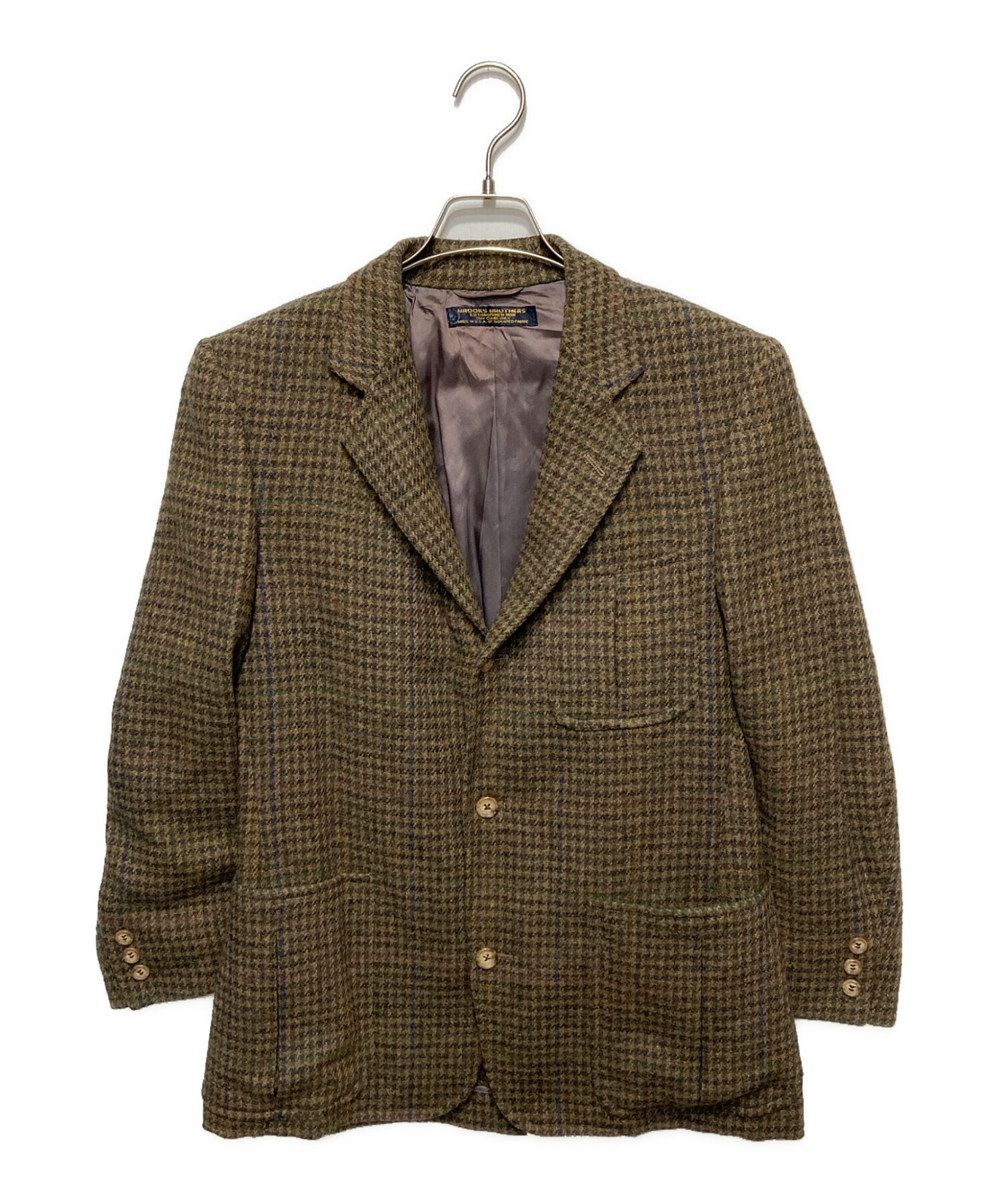 【美品】ブルックスブラザーズ テーラードジャケット ツイード　L相当 中古・古着通販】BROOKS BROTHERS (ブルックスブラザーズ) ツイード