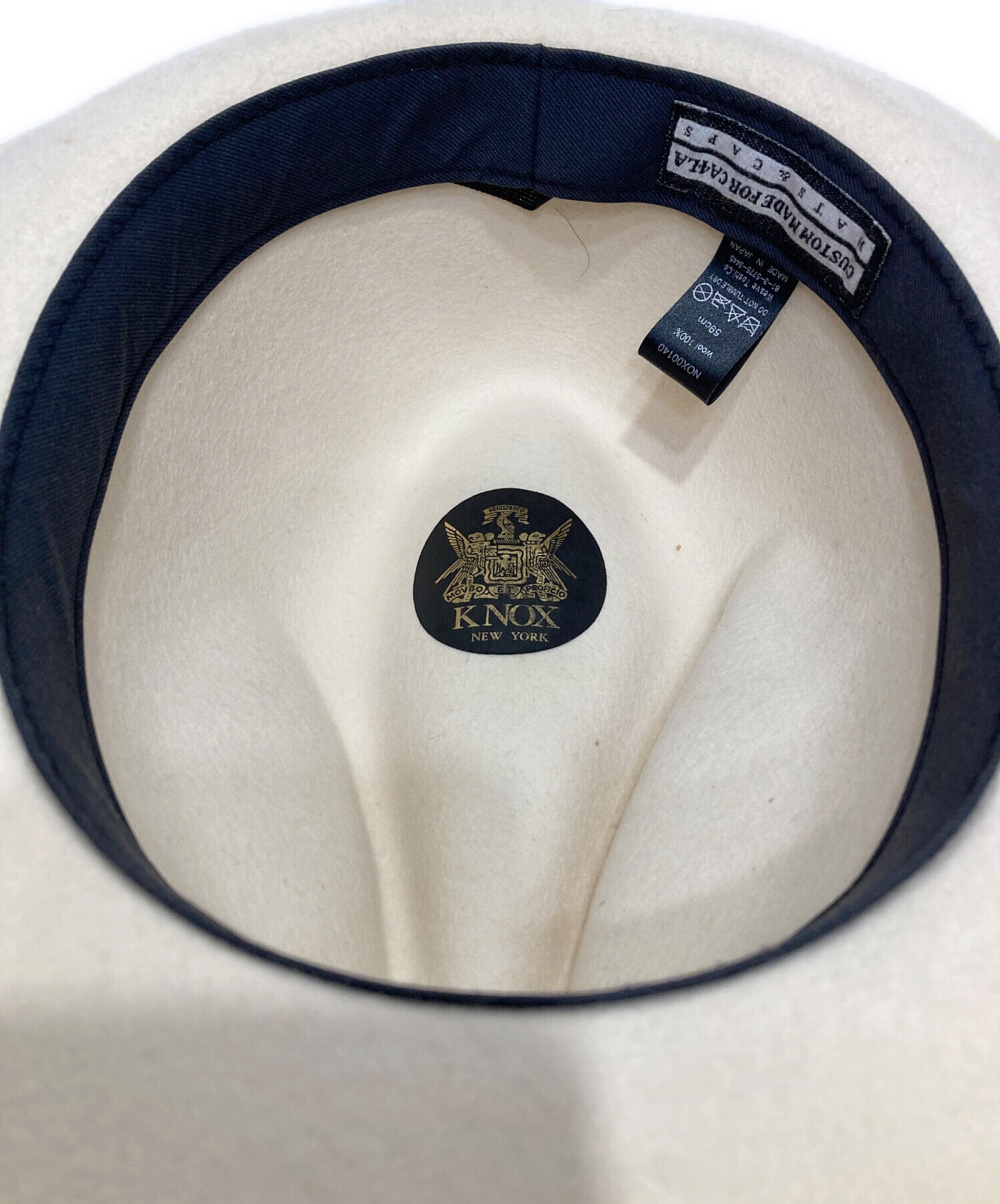 中古・古着通販】KNOX (ノックス) ウール中折れハット ベージュ