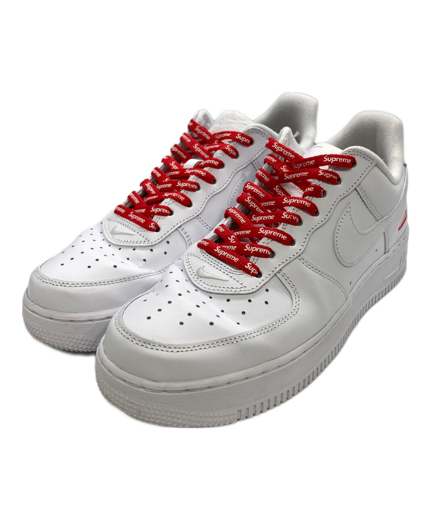 【26cm中古】Supreme✕ナイキ エアフォース1 ロー ホワイト Supreme × Nike Air Force 1 Low 