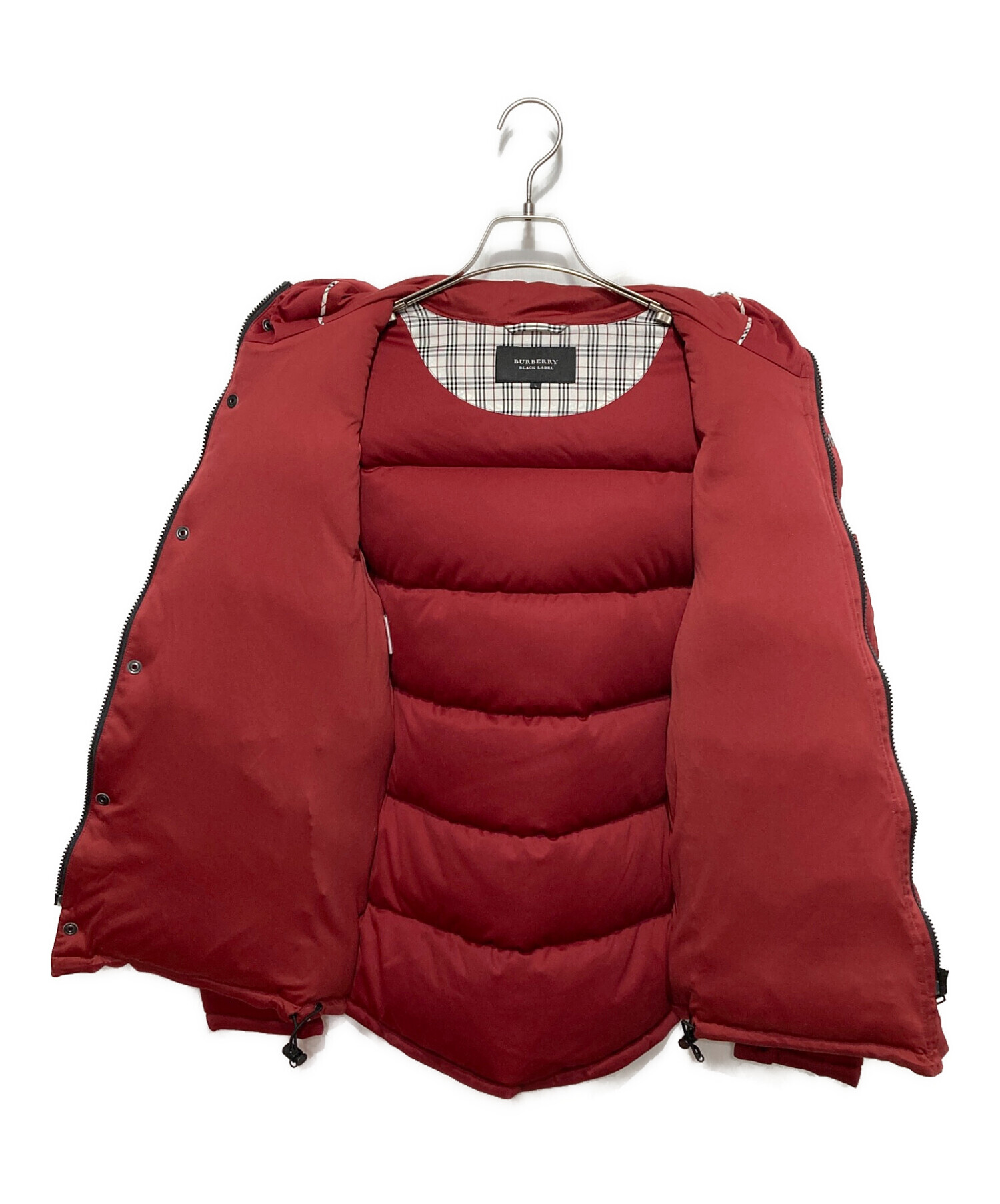 新品タグ　BURBERRY BLACK LABEL ダウンジャケット レッド M 中古・古着通販】BURBERRY BLACK LABEL (バーバリーブラックレーベル