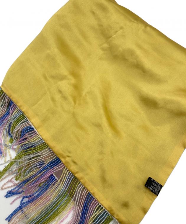 ETRO　新品　ストール 中古・古着通販】ETRO (エトロ) 総柄ストール グリーン×イエロー