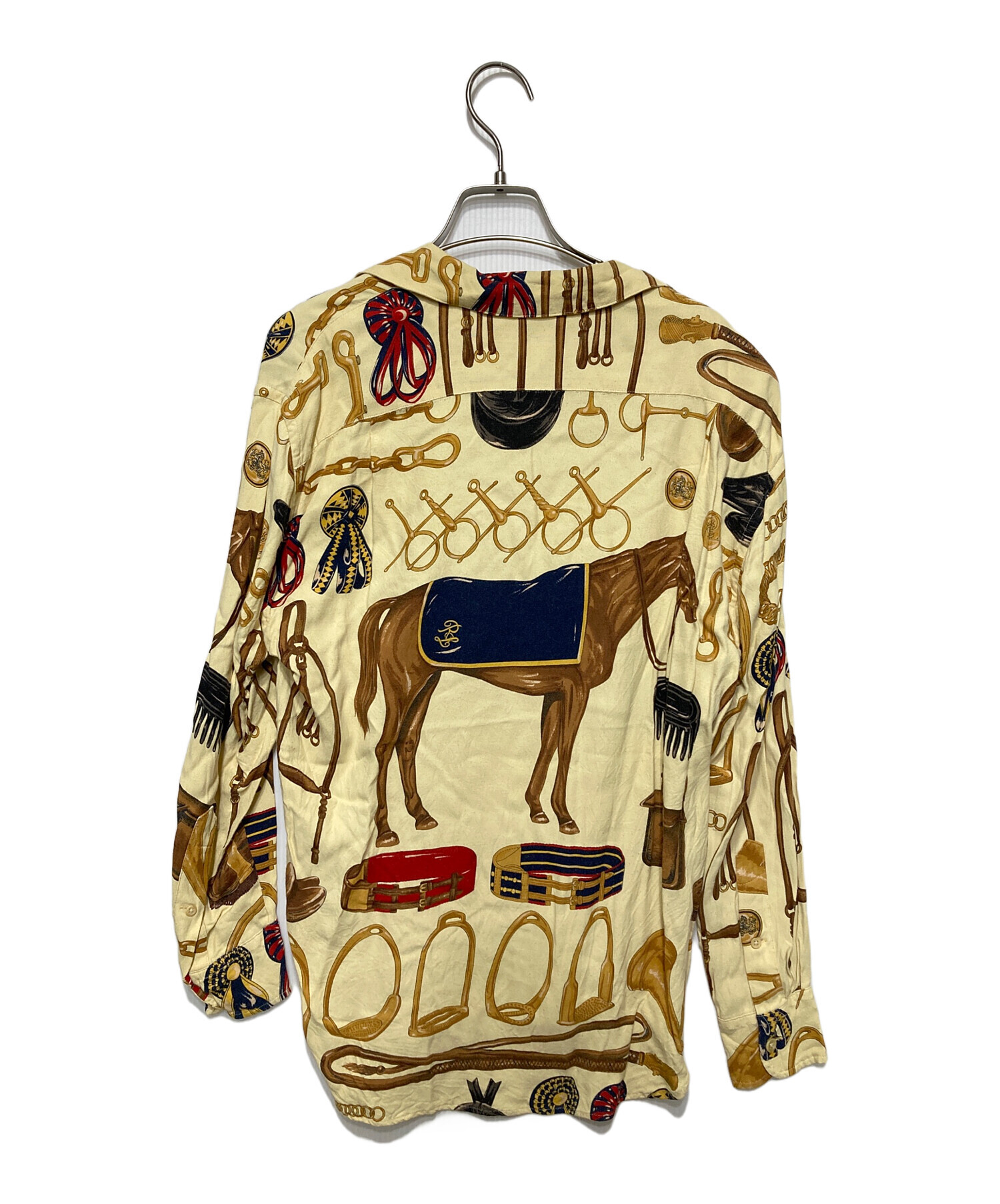 中古・古着通販】RALPH LAUREN (ラルフローレン) 馬具柄オープンカラー