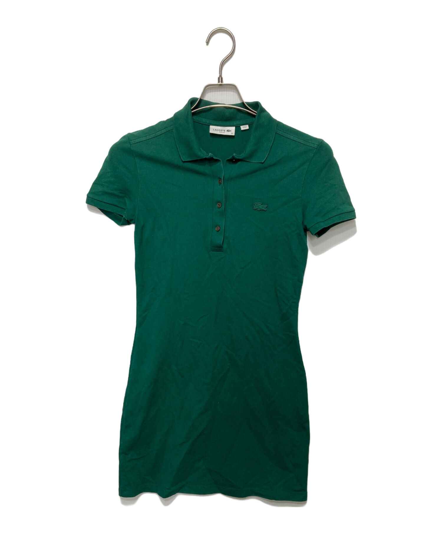 LACOSTE ワンピース　コラボ　グリーン ラコステ　ポロシャツ 中古・古着通販】LACOSTE (ラコステ) ポロワンピース グリーン サイズ