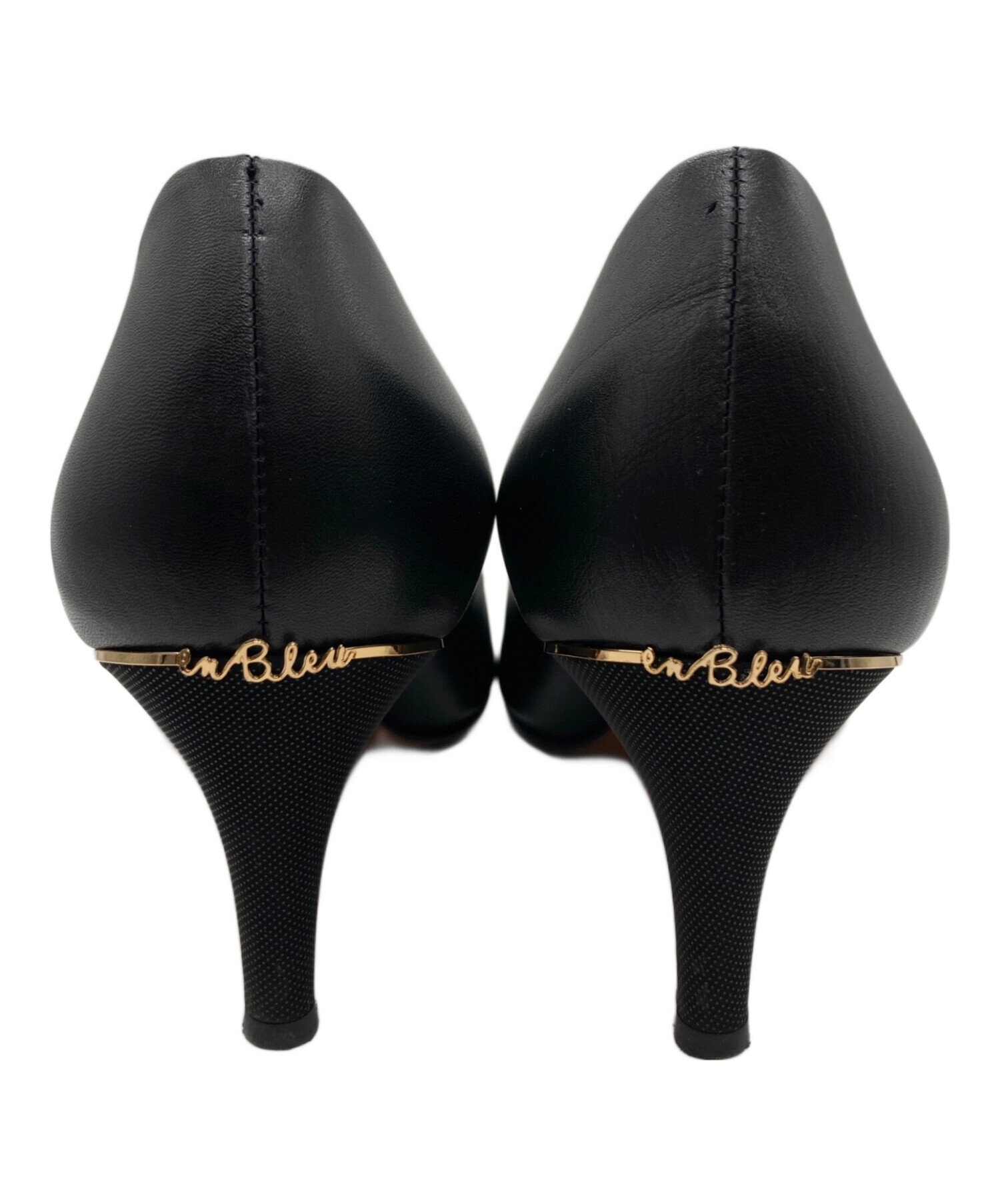 【本革パンプス】LANVIN en Bleu24.5cm 黒パンプス 中古・古着通販】LANVIN en Bleu (ランバンオンブルー) パンプス