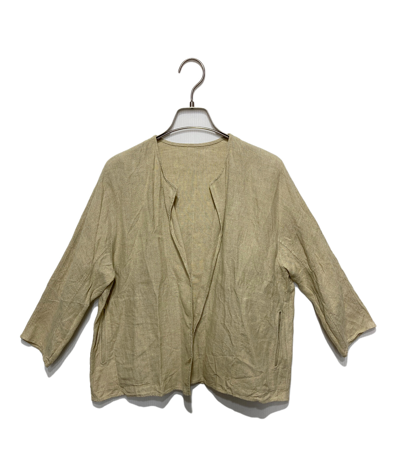 ヨーガンレール　ジャケット 中古・古着通販】JURGEN LEHL (ヨーガンレール) 麻縮み ノーカラー