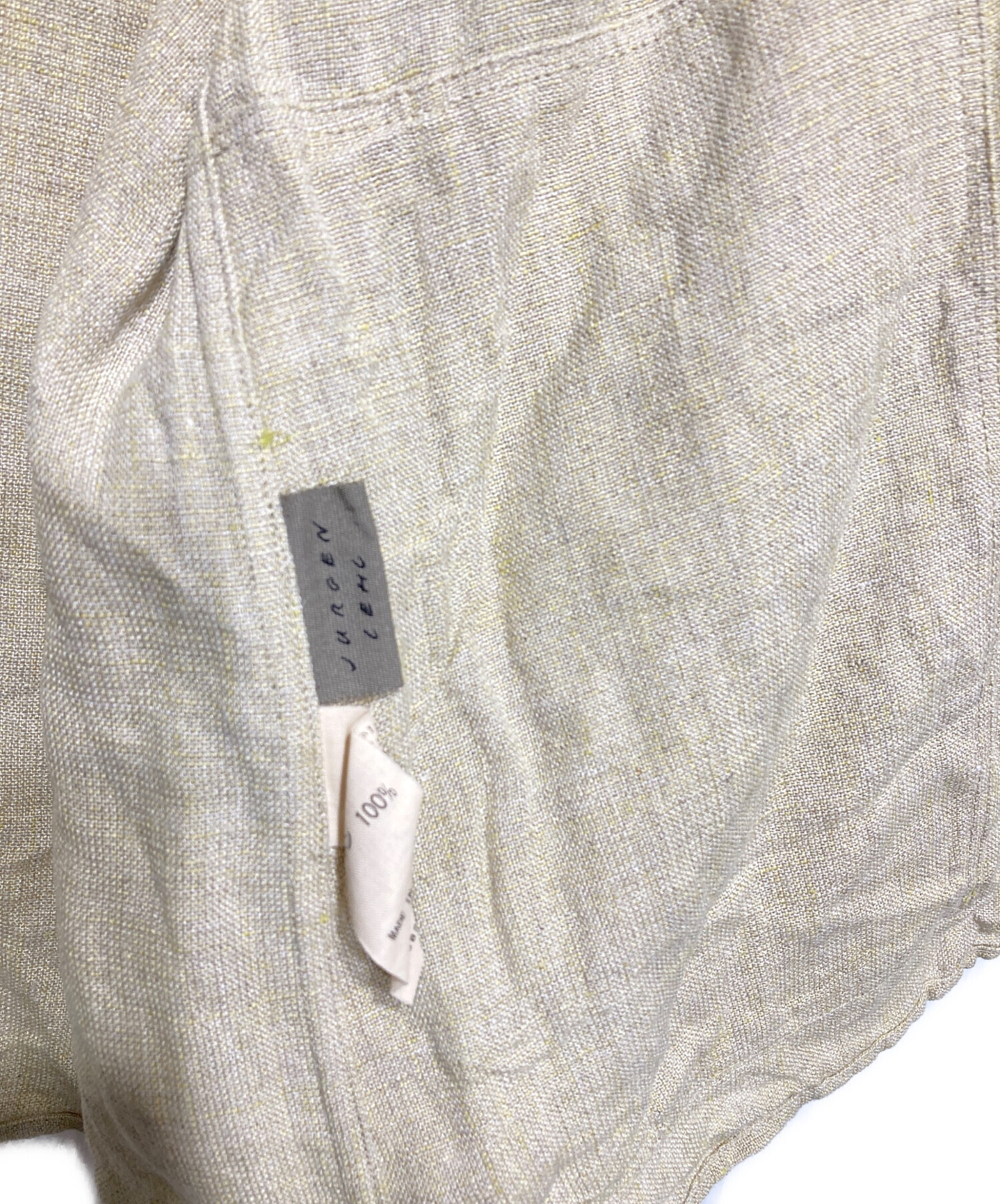 中古・古着通販】JURGEN LEHL (ヨーガンレール) 麻縮み ノーカラー